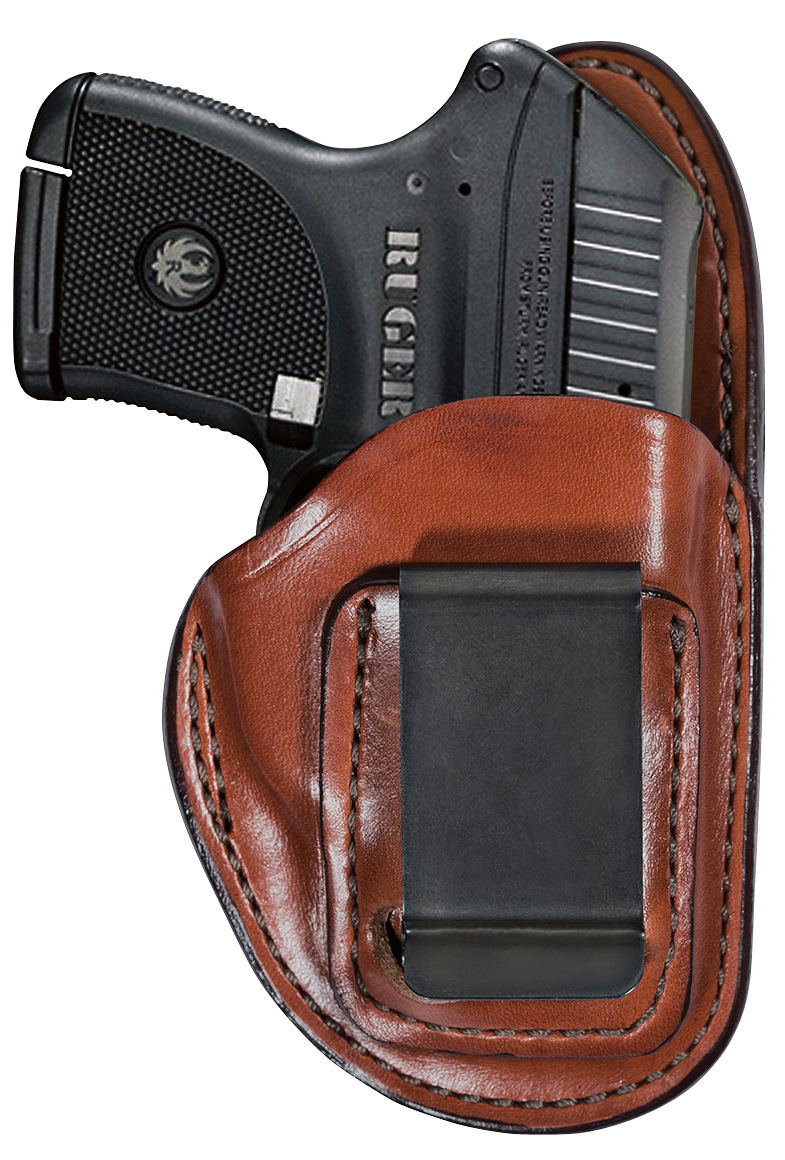 Bianchi 19235 100 Professional  IWB Size 11 Tan Leather Belt Clip Compatible w/Glock 19/23/Ruger Security-9 Belt 1.75" Wide
