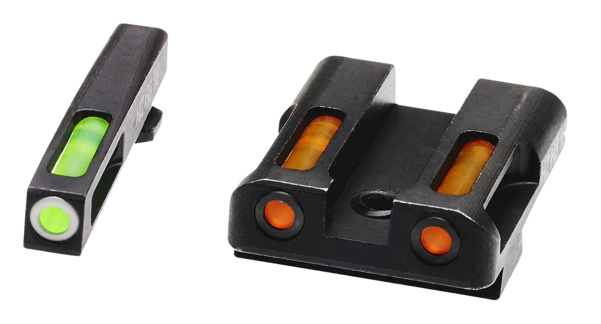 Hiviz LiteWave H3 Glock Front Green Tritium White Outline Rear Orange Fiber