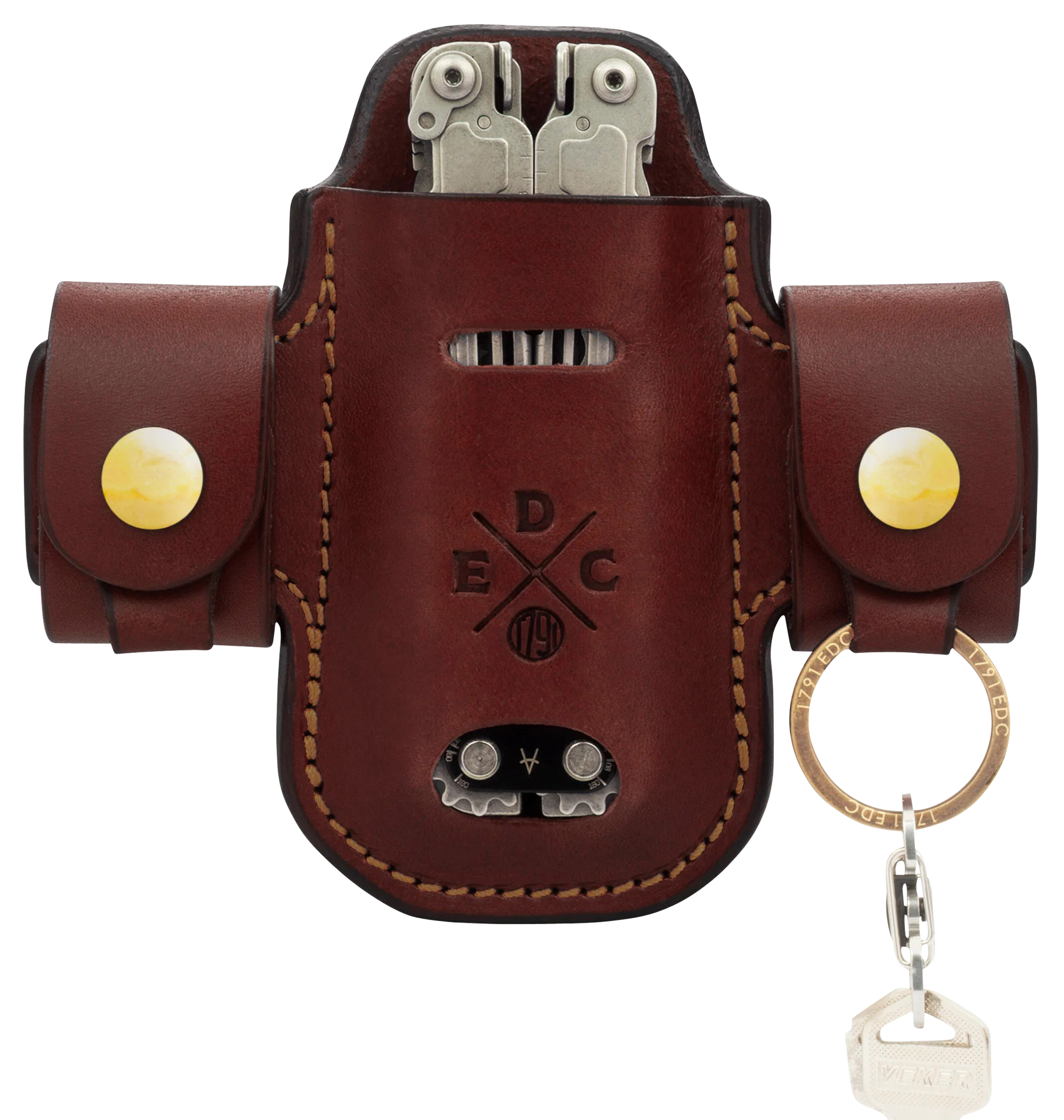 1791 Gunleather HDASSLCHNA EDC Heavy Duty Solo Action Snap OWB Chestnut Leather Belt Loop Ambidextrous