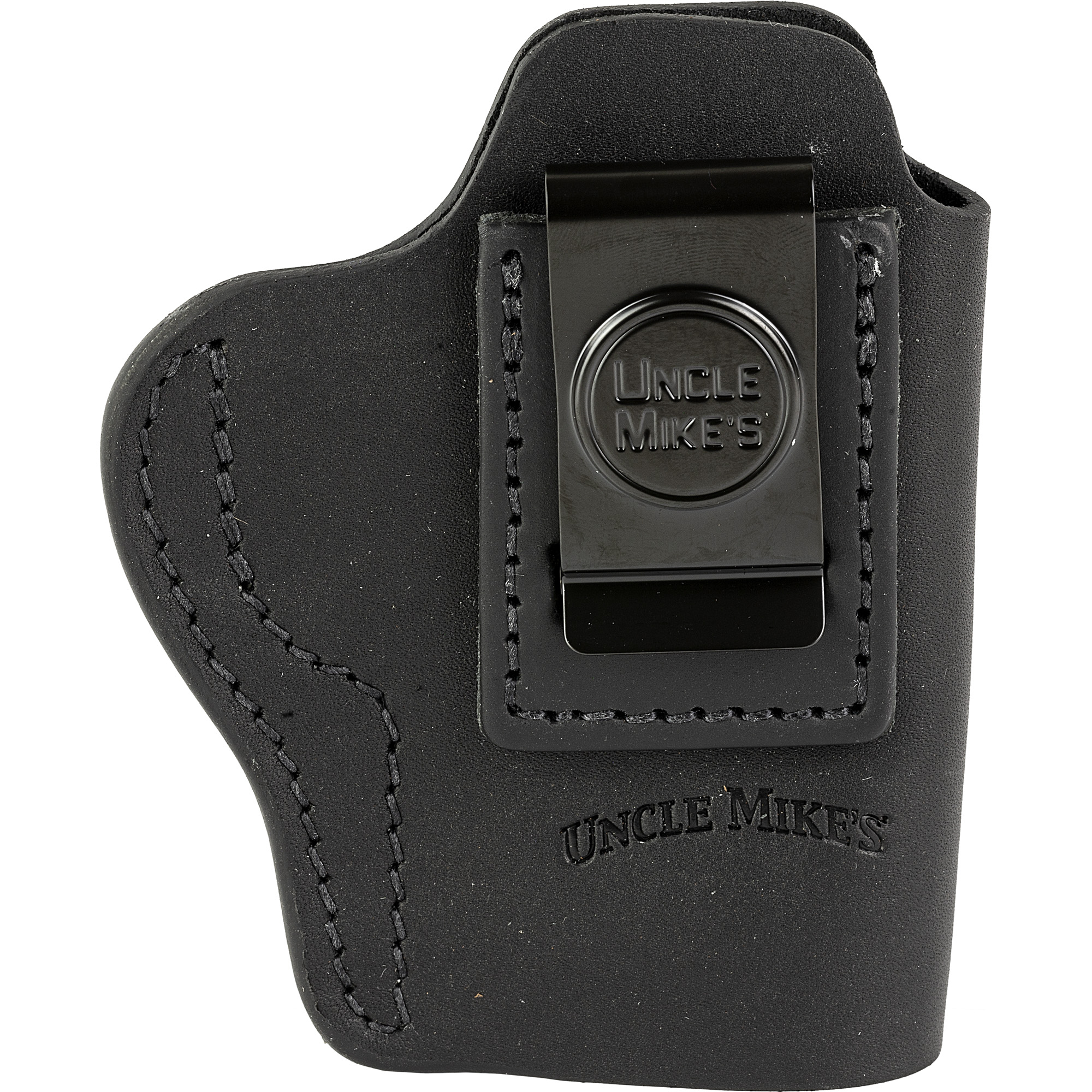 Uncle Mikes-leather(1791) UMIWB4MBLA Inside the Waistband  IWB Size 04 Matte Black Leather Belt Clip Fits Glock 17/19, Right Hand