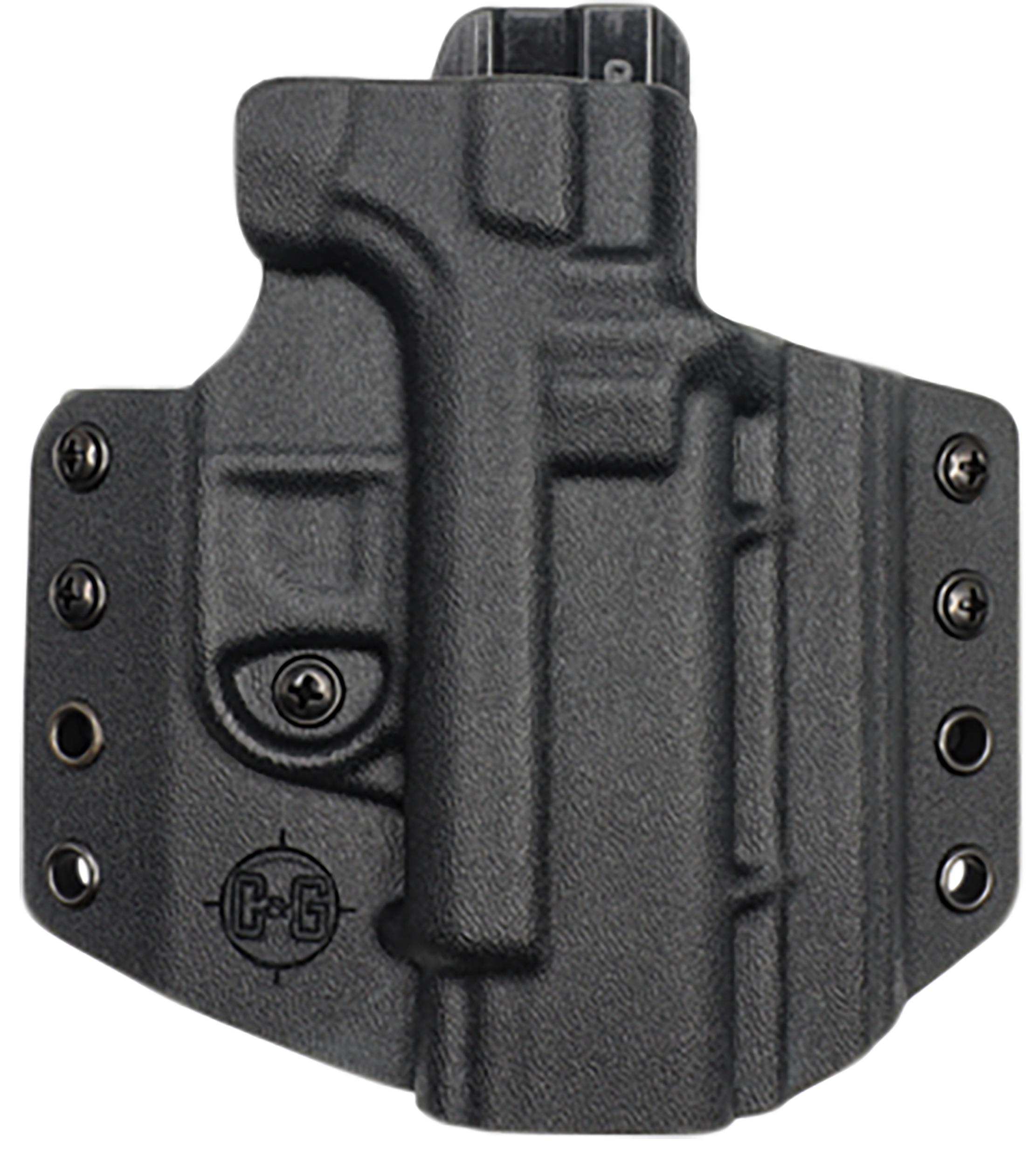 C&G Holsters 0006100 Covert  OWB Black Kydex Belt Loop Fits Glock 19 Fits Glock 23 Fits Glock 45