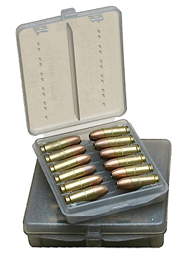 MTM Case-Gard W18-45-41 Ammo Wallet  Handgun 45 ACP 18rd Clear Smoke Polymer