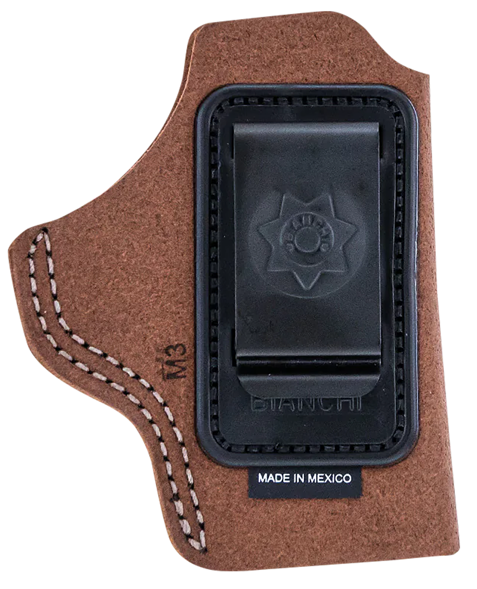 Bianchi 18026 6C  IWB Tan Leather Belt Clip Compatible w/Glock 19/23/26/27/36 Right Hand