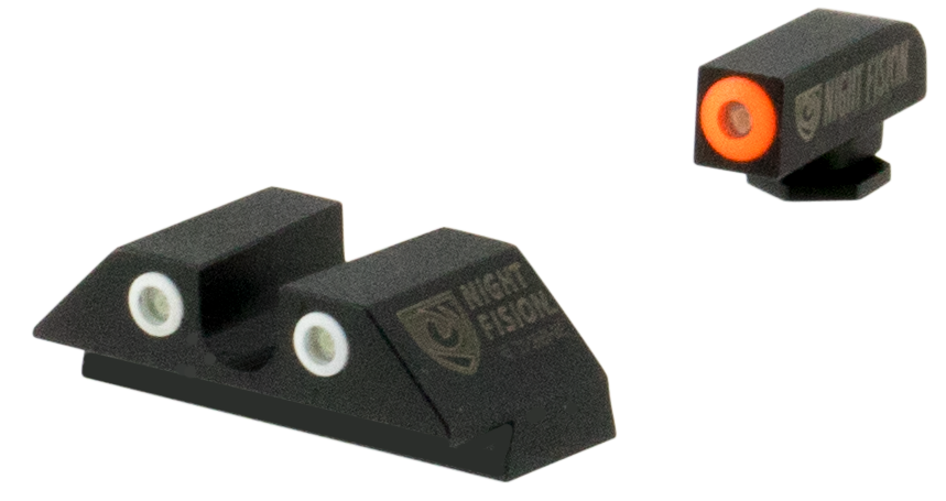 Night Fision Glock Tritium Night Sights Green Orange Front Green Rear