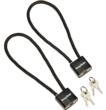 SnapSafe 75281 Lock Box Cable Lock with Padlock Steel PVC-Covered Black 2 Pack