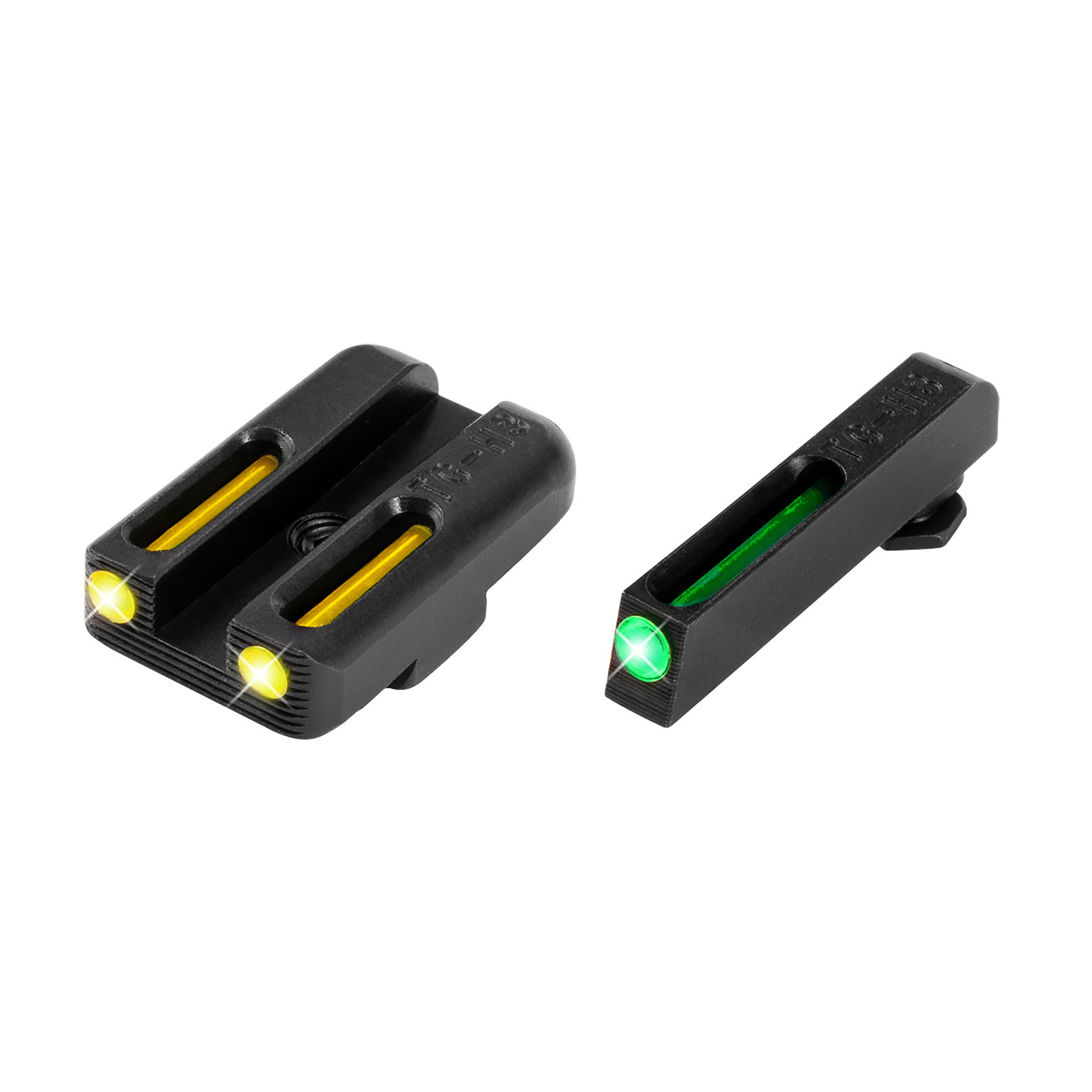 Truglo Tfo Front Rear Sights Glock 42 43 Green Yellow Tritium Fiber Optic