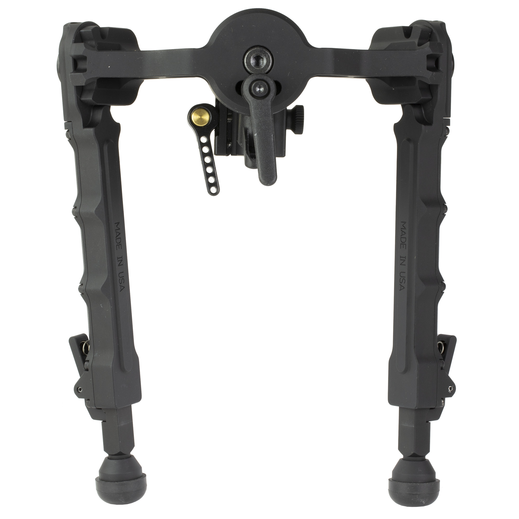 Accu-Tac FCSRBG200 FC-5 G2 Bipod made of Black Hardcoat Anodized Aluminum with Picatinny Attachment, Steel Feet & 6"-10.60" Vertical Adjustment