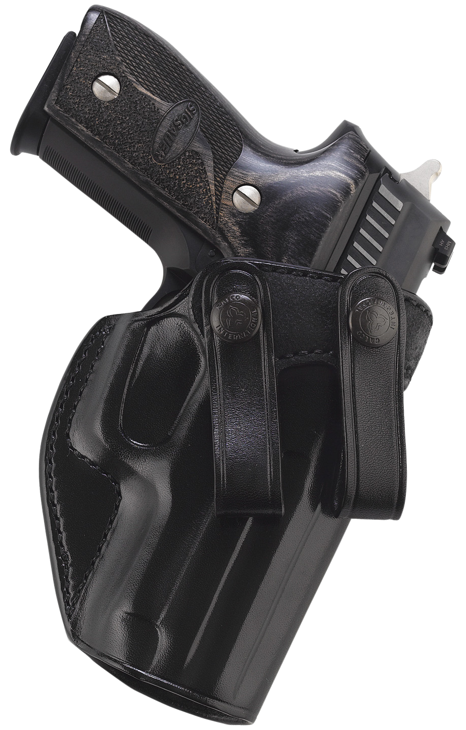Galco SUM270B Summer Comfort  IWB Black Leather Belt Loop Fits Browning Hi-Power/Springfield SA-35/Girsan MC P35/Match Right Hand