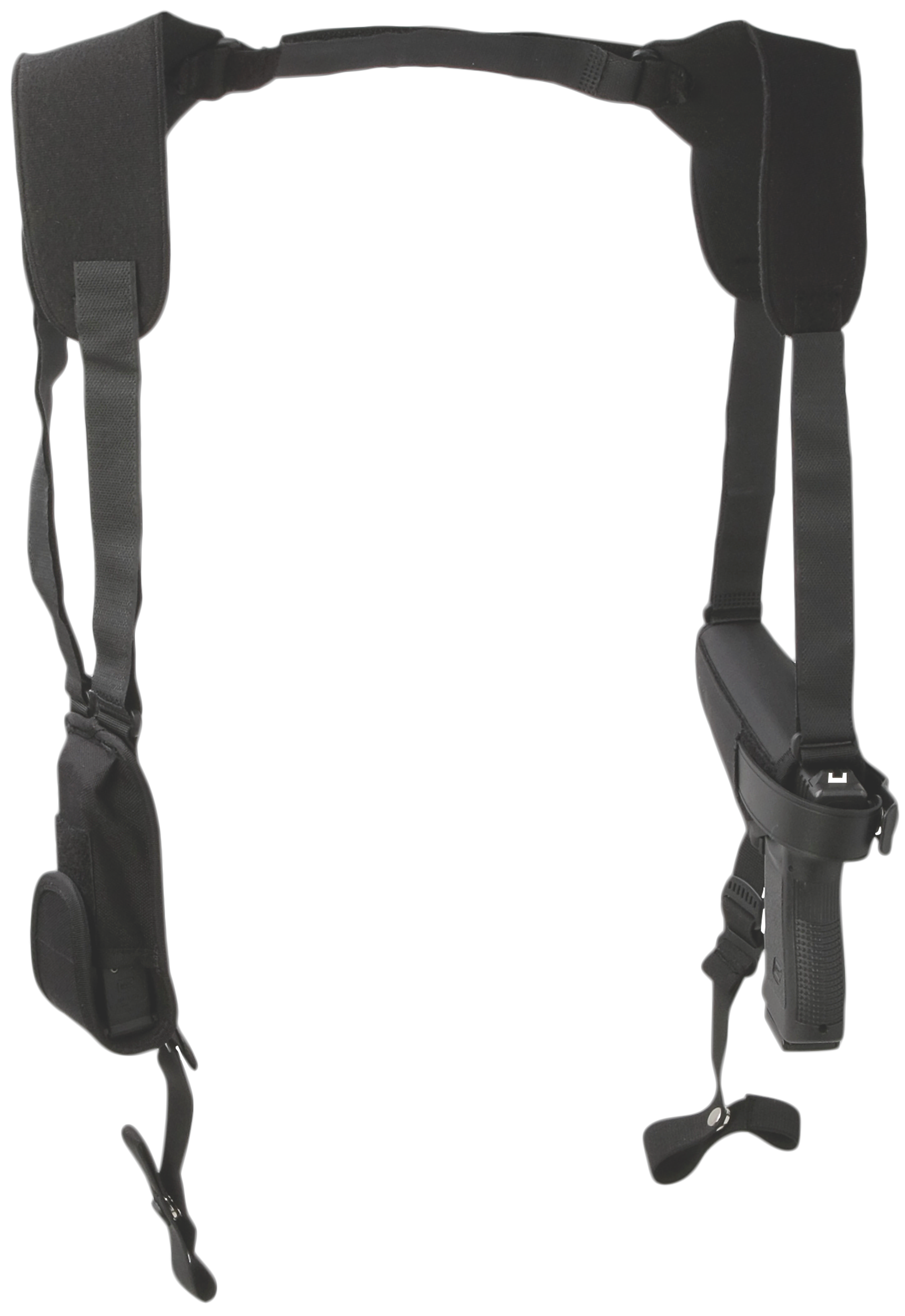 Uncle Mike's 77050 Pro-Pak Horizontal Shoulder Holster Shoulder Size 05 Black Nylon Harness Fits Large Frame Pistol Fits 4.50-5" Barrel Right Hand
