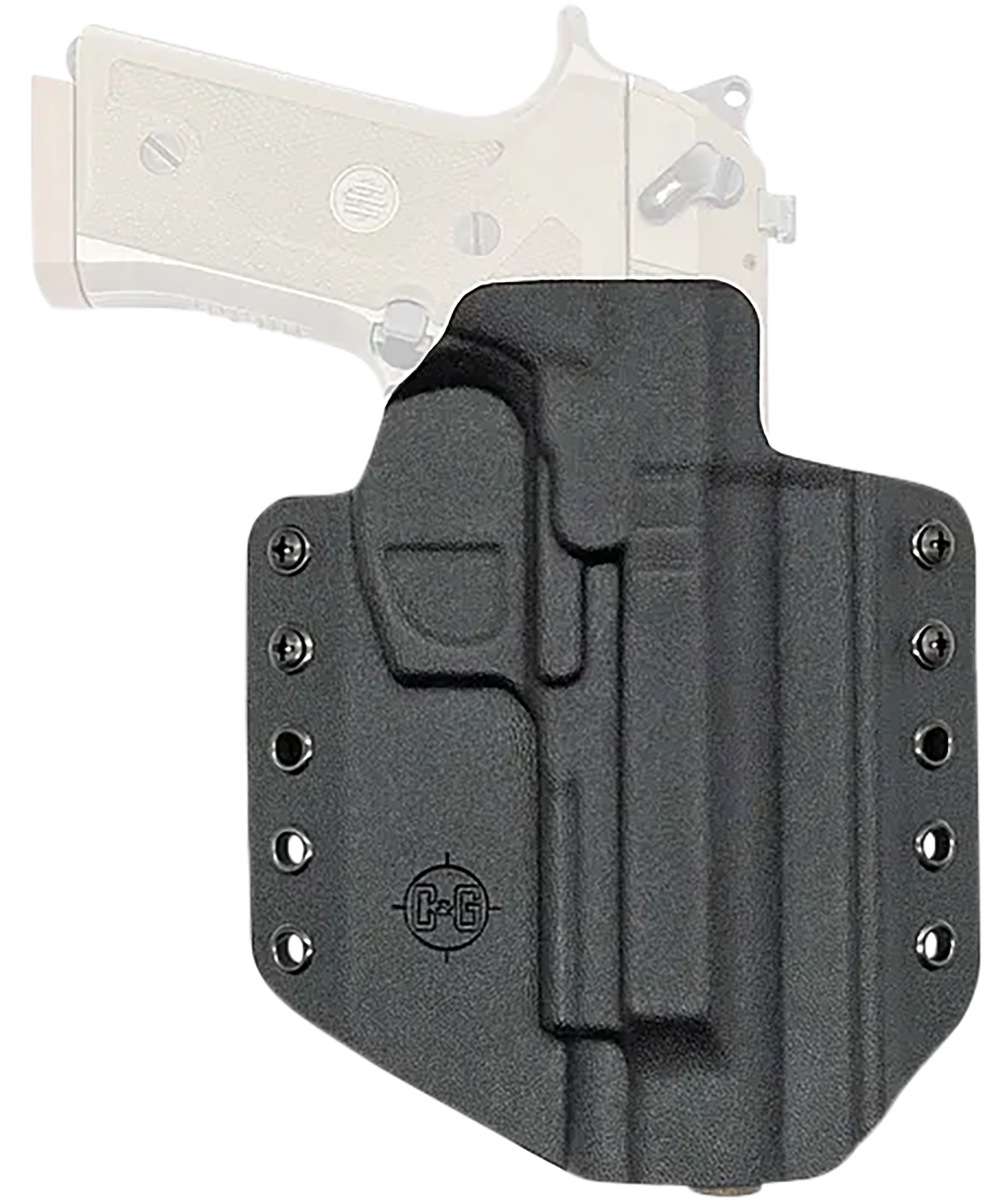 C&G Holsters 2750100 Covert  OWB Black Kydex Belt Loop Fits Beretta M9A3/M9A4 Right Hand