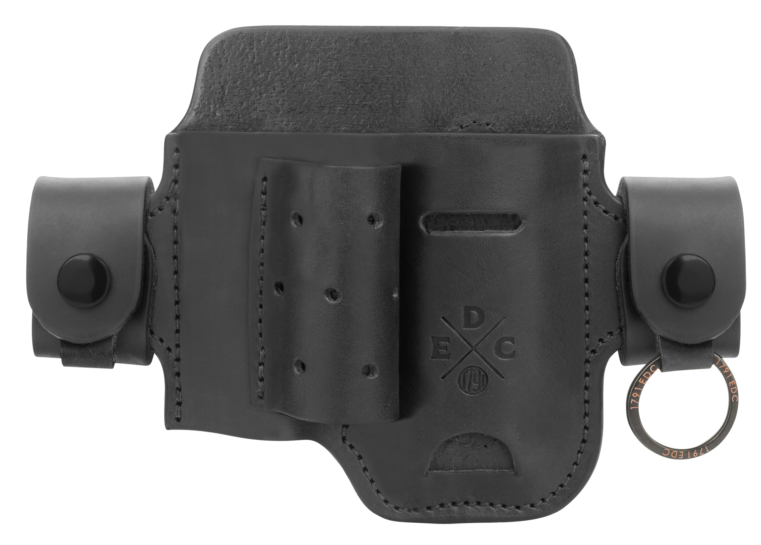 1791 Gunleather HDASLFBLKA EDC Heavy Duty Action Snap OWB Black Leather Belt Loop Ambidextrous