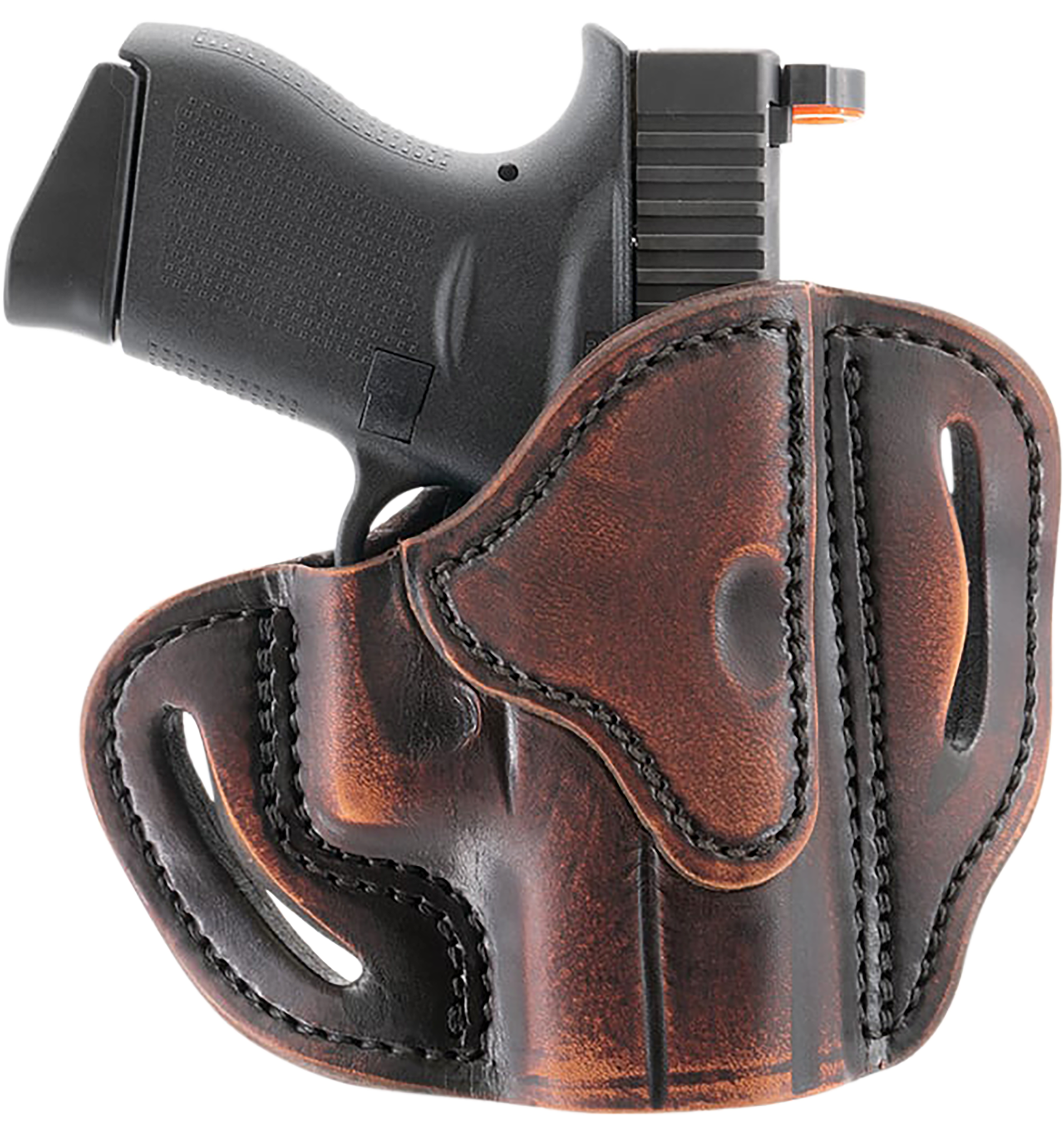 1791 Gunleather ORBHCVTGR BHC Optic Ready OWB Compact Vintage Leather Belt Slide Compatible w/Glock 43/Sig P365 Right Hand