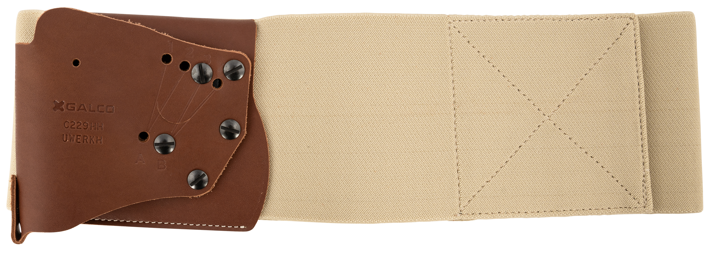 Galco UWERKHSM UnderWraps Elite Khaki Small Leather/Nylon