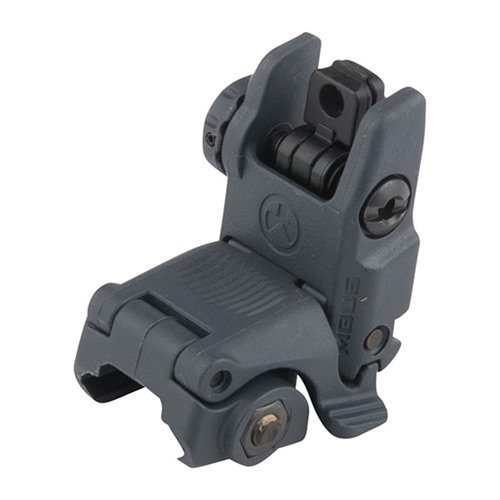 Magpul MBUS Rear Sight Gray Polymer Spring-Loaded Flip Up for AR-15 M16