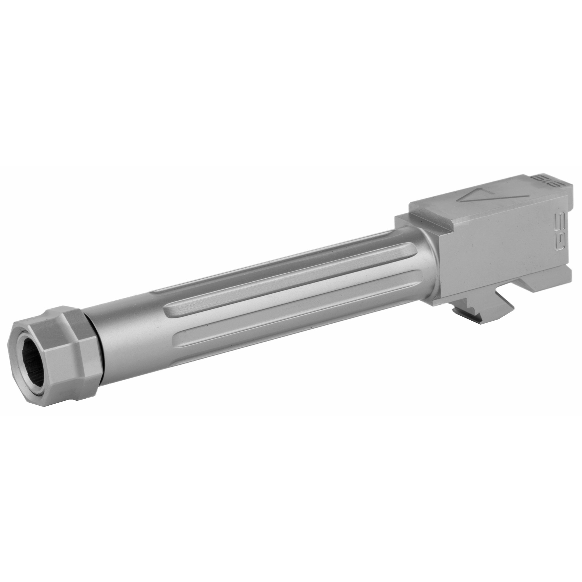 Agency Arms Mid Line 9mm Glock 19 Gen 5 Threaded Fluted Barrel Matte Silver