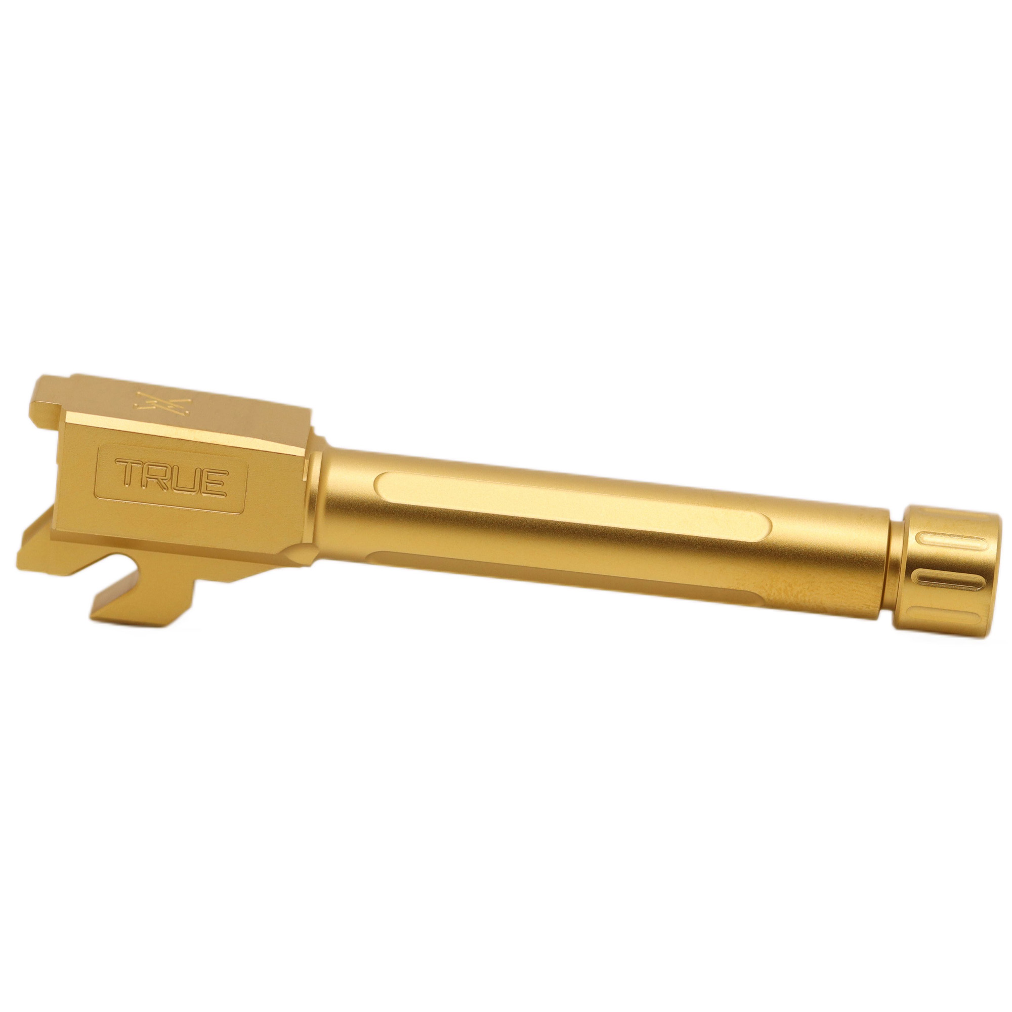 True Precision P320 X-Compact 9mm Threaded TiN Gold Barrel