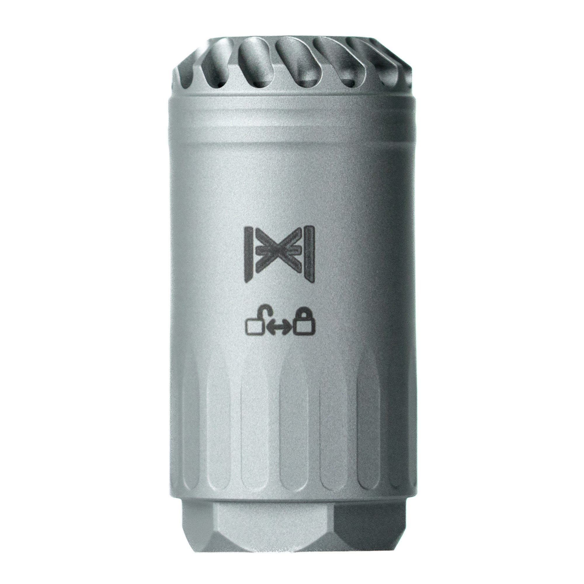 HuxWrx Blastphemy Blst Dflctr Glacier Gray Muzzle Device