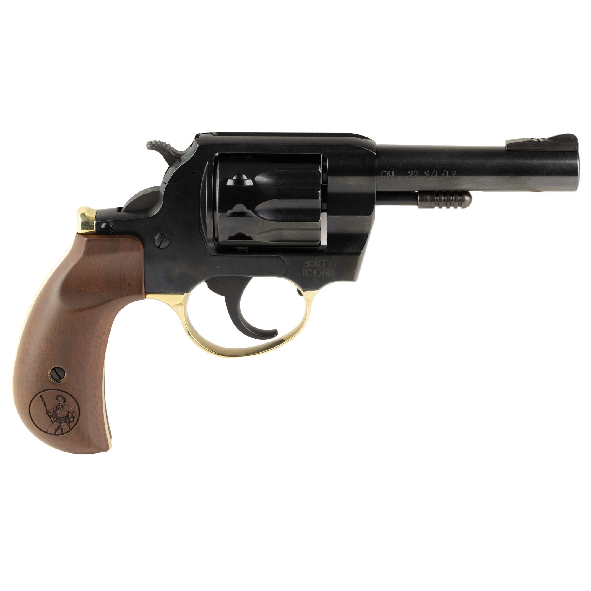 Henry H016BD Golden Boy  22 LR 10 Shot 4" Blued Steel Barrel, Cylinder, Blued Polished Steel Frame, Walnut Birdshead Grip, Transfer Bar Safety, Exposed Hammer