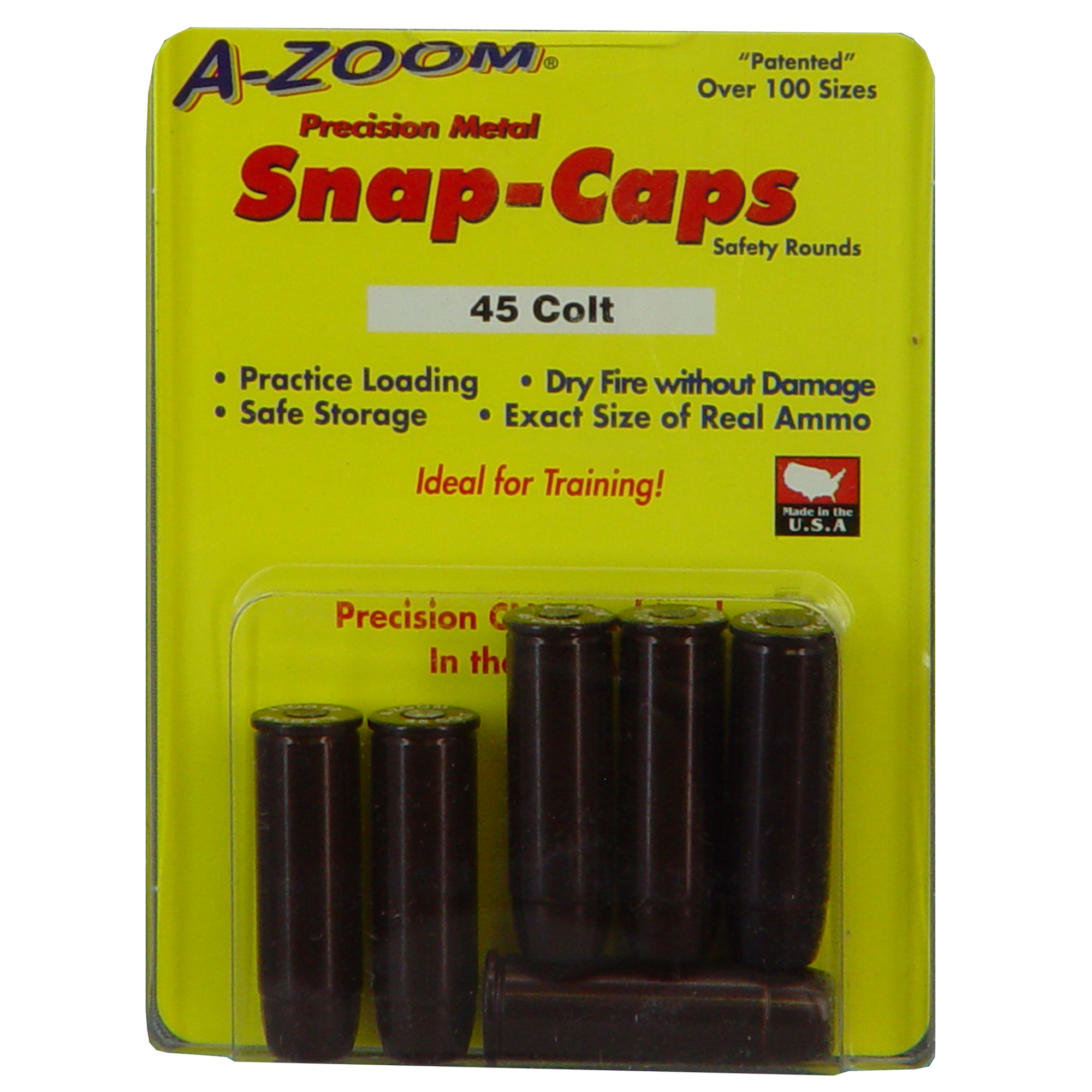 A-Zoom Metal Snap Caps .45 Colt 6/ct
