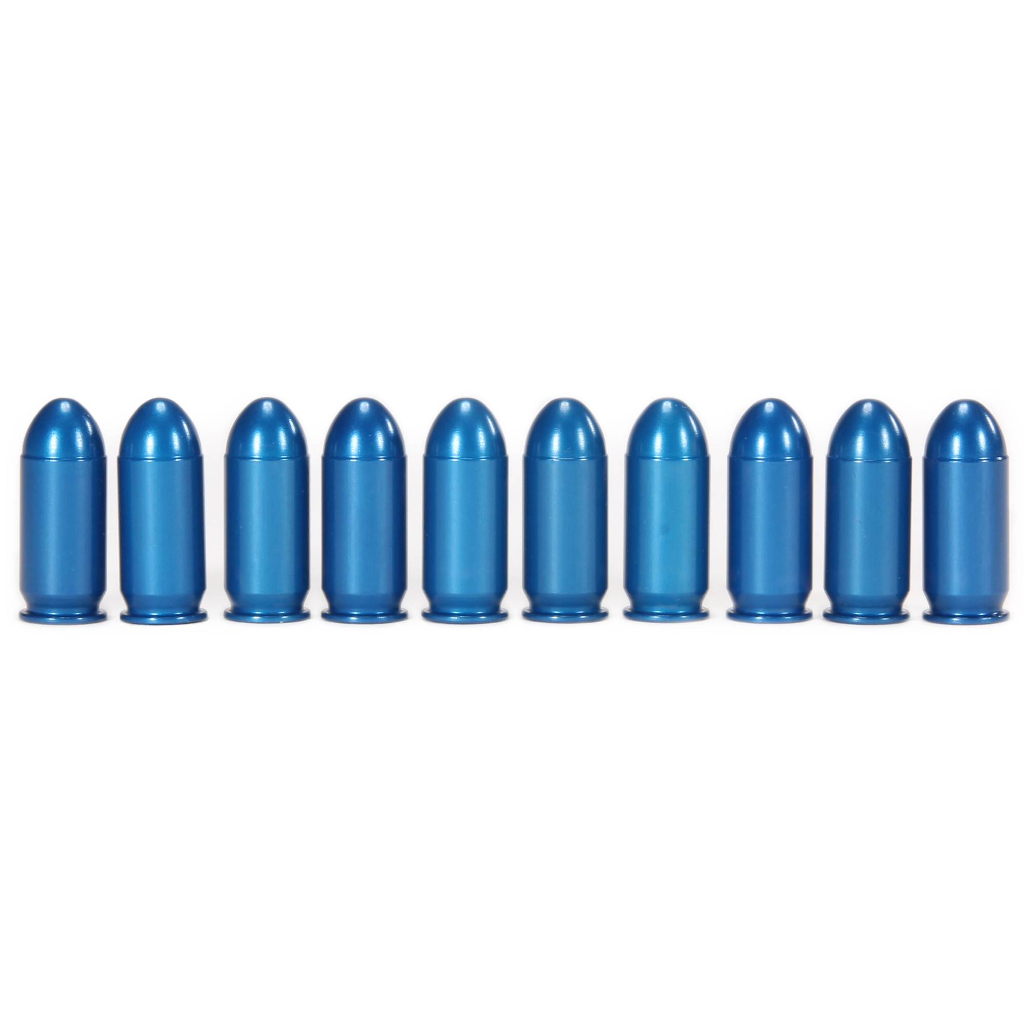 A-Zoom Aluminum Snap Caps .45 AUTO Blue 10/pk