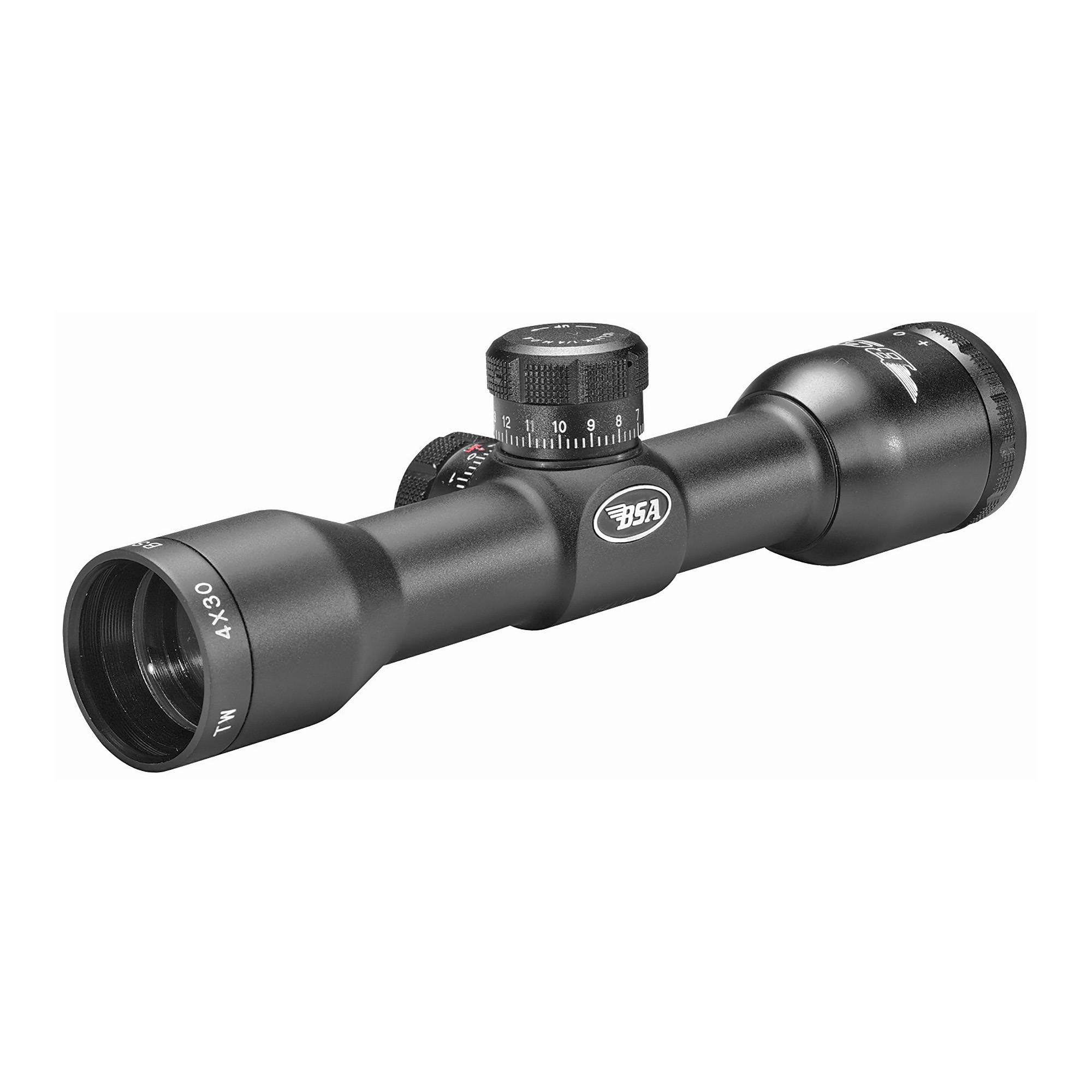 BSA Optics Tactical Rifle Scope 4x30mm Mil-Dot Reticle Rings