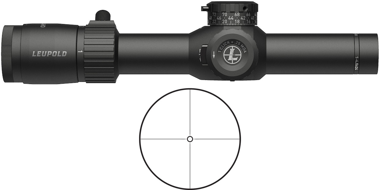 Leupold Mark 4HD 1-4.5x24 Scope 30mm Tube SFP HPR-1 Reticle Matte Finish