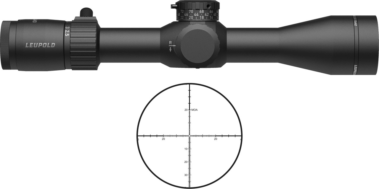 Leupold 183741 Mark 4HD  Matte Black 2.5-10x42mm, 30mm Tube, FFP PR1 MOA Reticle