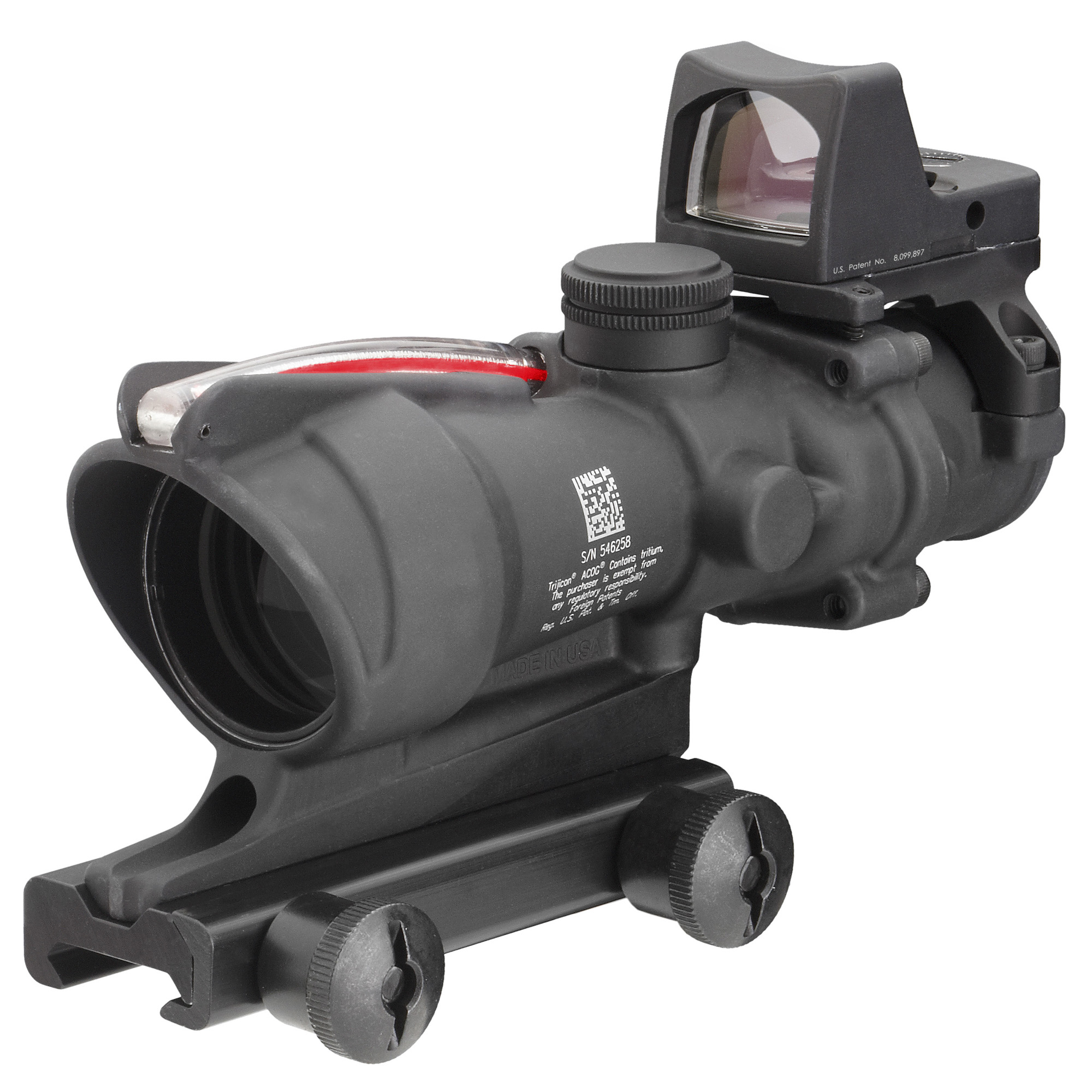 Trijicon ACOG 4x32mm Matte Finish Red Chevron .223 Reticle Colt Thumbscrew Mount Type 2 RMR