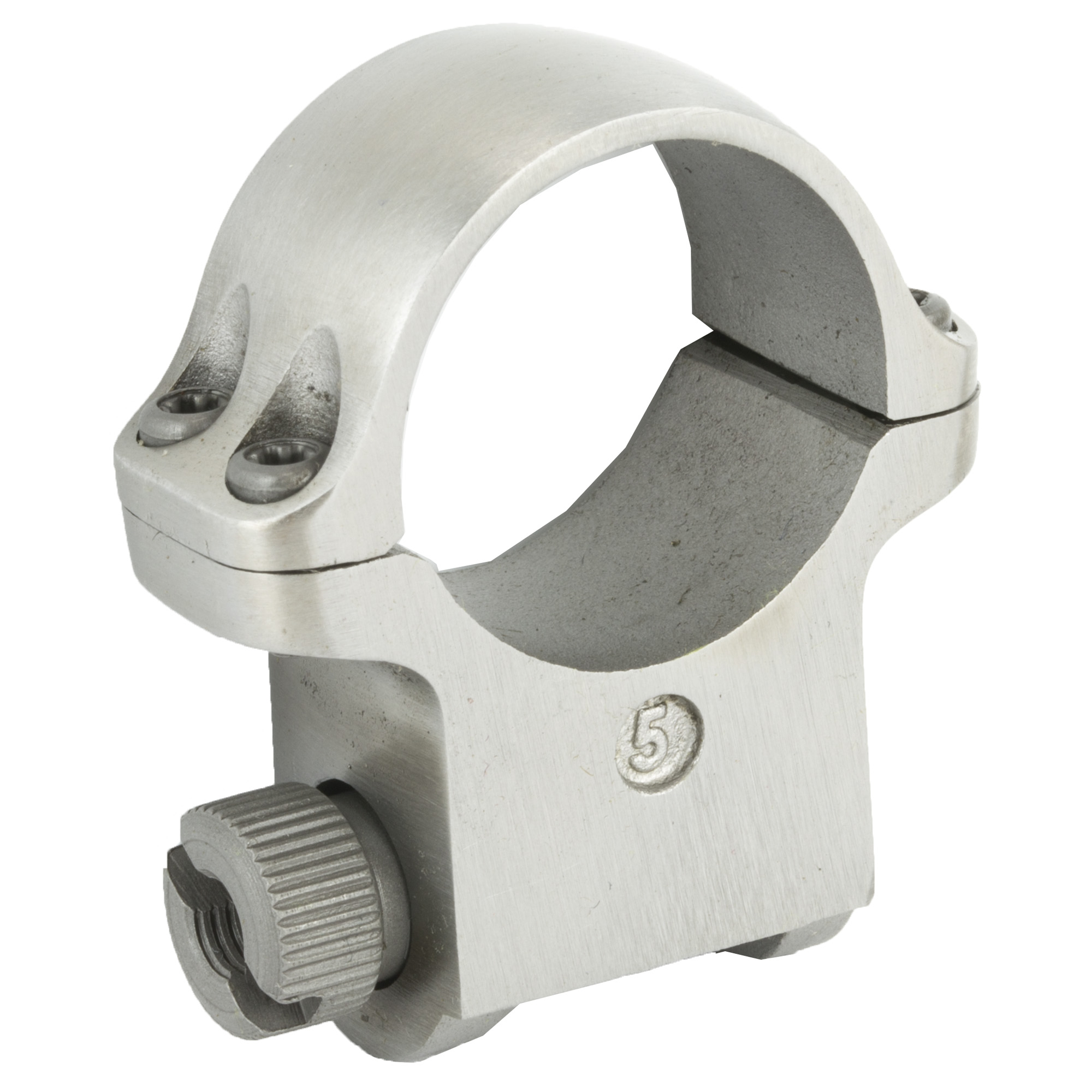 Ruger 1Inch High Silver Steel Scope Ring Single for 52mm Objective