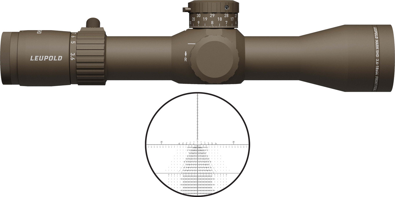 Leupold Mark 5HD 3.6-18x44 FFP Tremor 3 Reticle 35mm Tube Flat Dark Earth