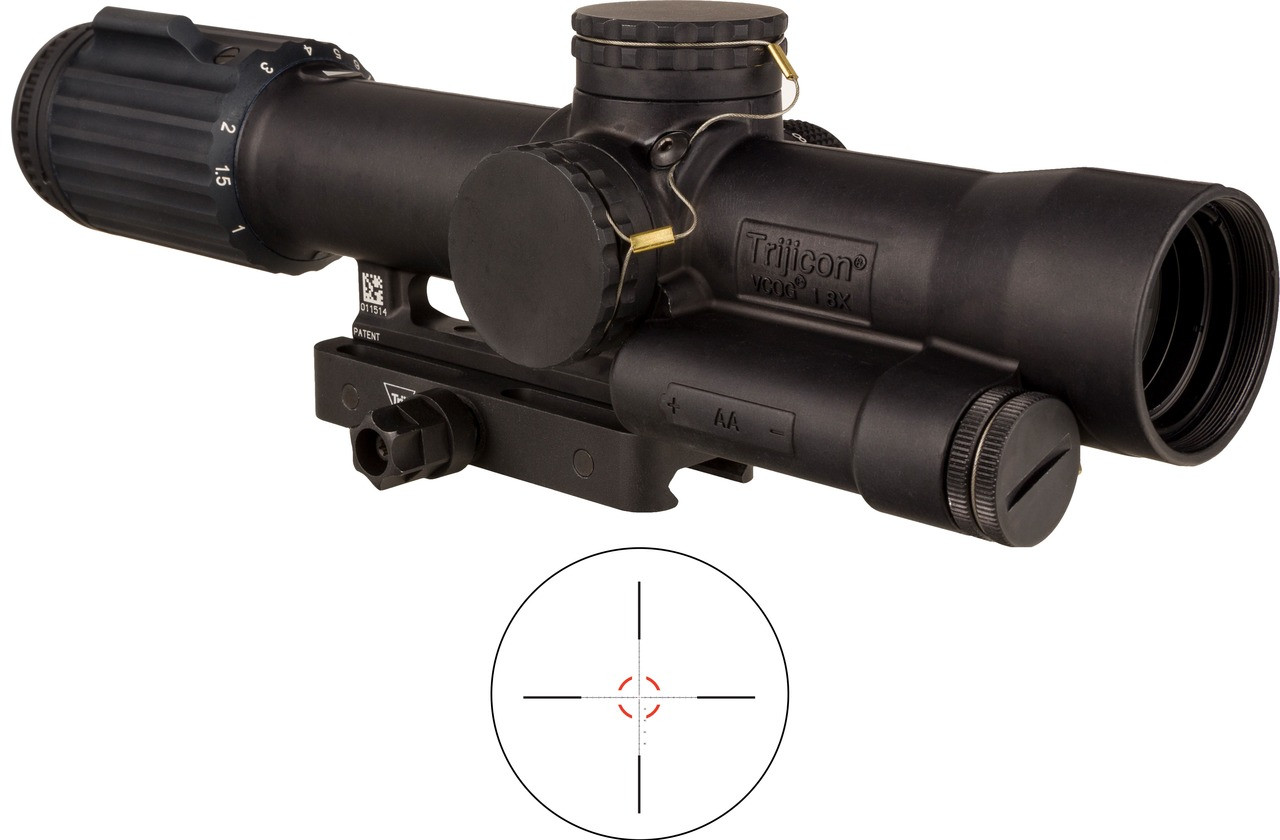 Trijicon VCOG 1 8x28 MOA Red QLOC for Mil Spec NATO Picatinny Rails