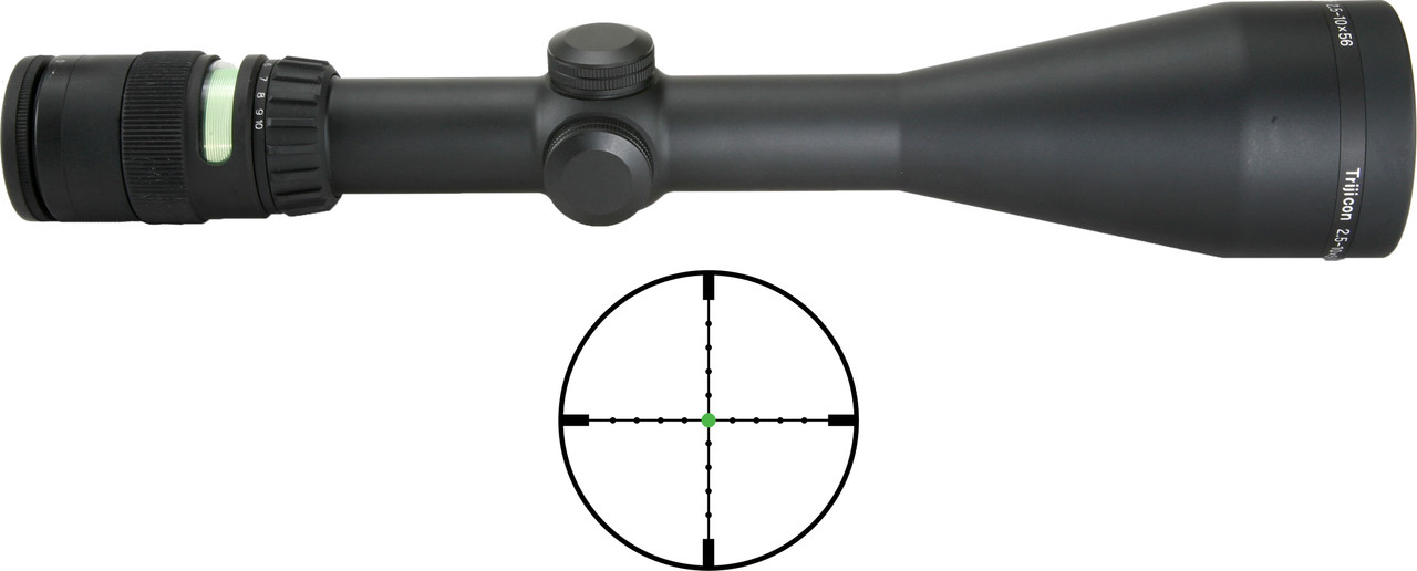 Trijicon AccuPoint 2.5-10x56mm 30mm Tube MIL-DOT Green Dot Reticle Matte