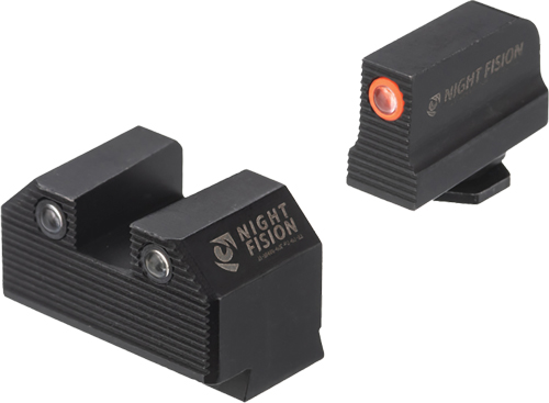 Night Fision Orange Front Black Rear Ready Stealth Night Sight Glock 43x Mos