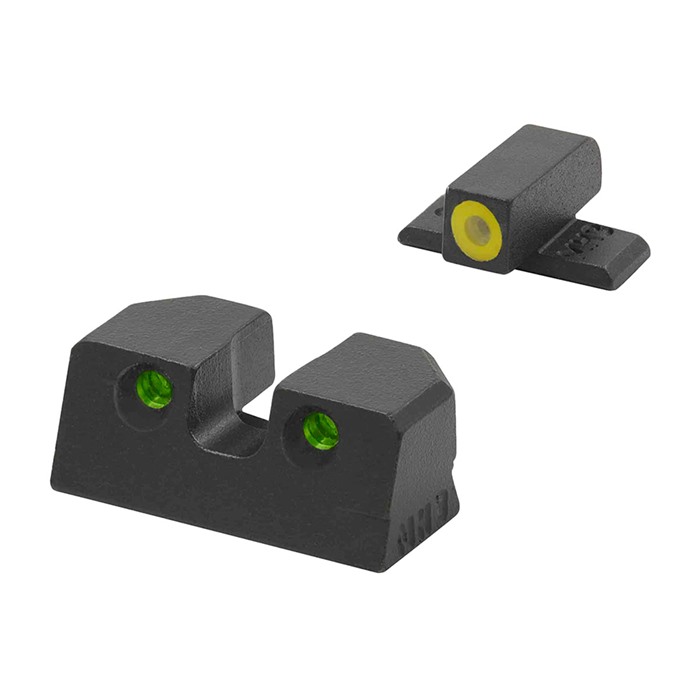 Meprolight Hyper Bright Yellow Ring Front Green Rear Sights for Sig Sauer P Frames
