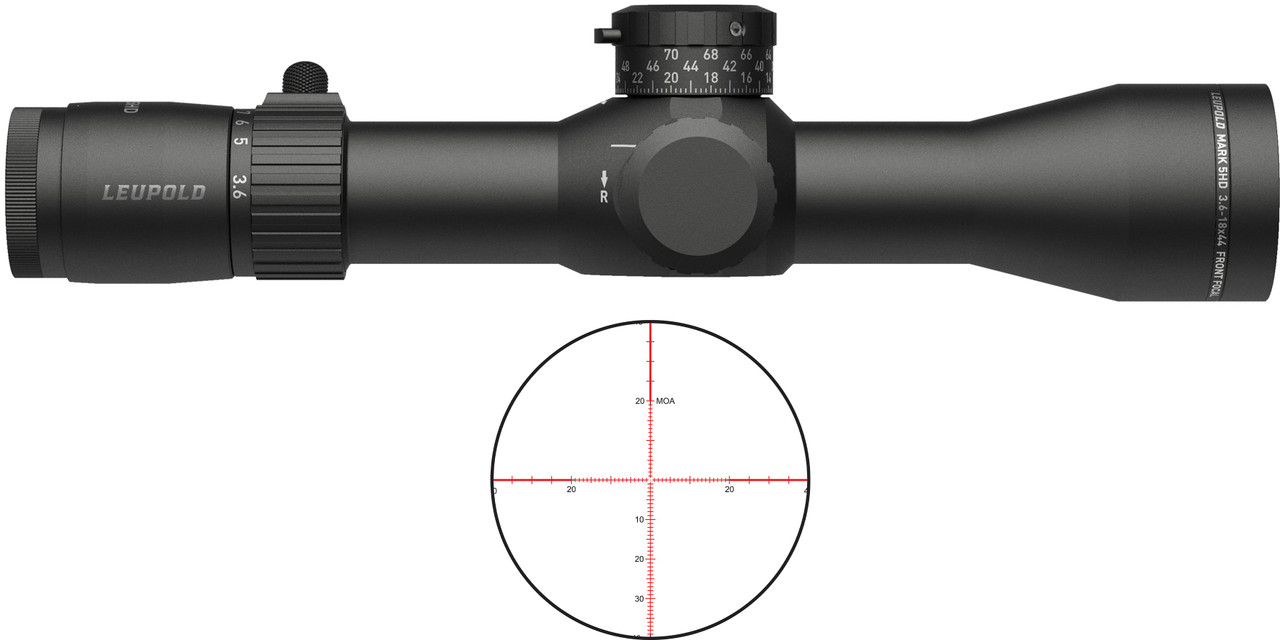 Leupold Mark 5HD 3.6-18x44 M1C3 FFP PR1-MOA 35mm Tube Rifle Scope
