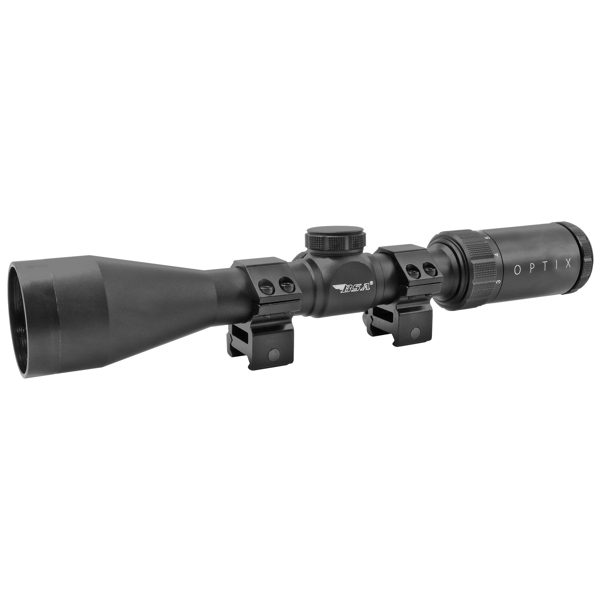 BSA Optics Optix Hunting Series Rifle Scope 3-9x40mm Reticle Weaver Rings