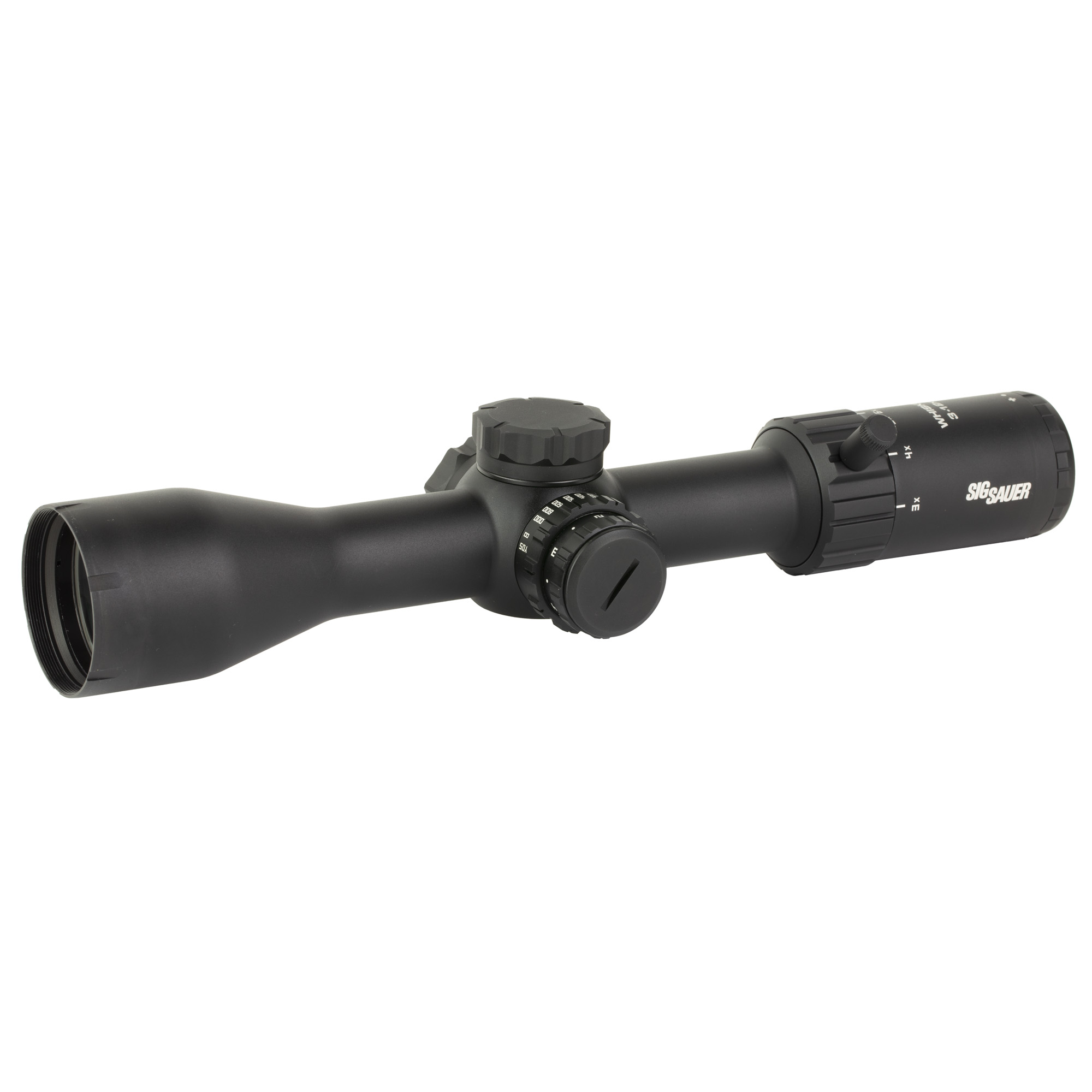 Sig Sauer Whiskey 4 Rifle Scope 3-12x44mm Hellfire Quadplex Capped Reticle