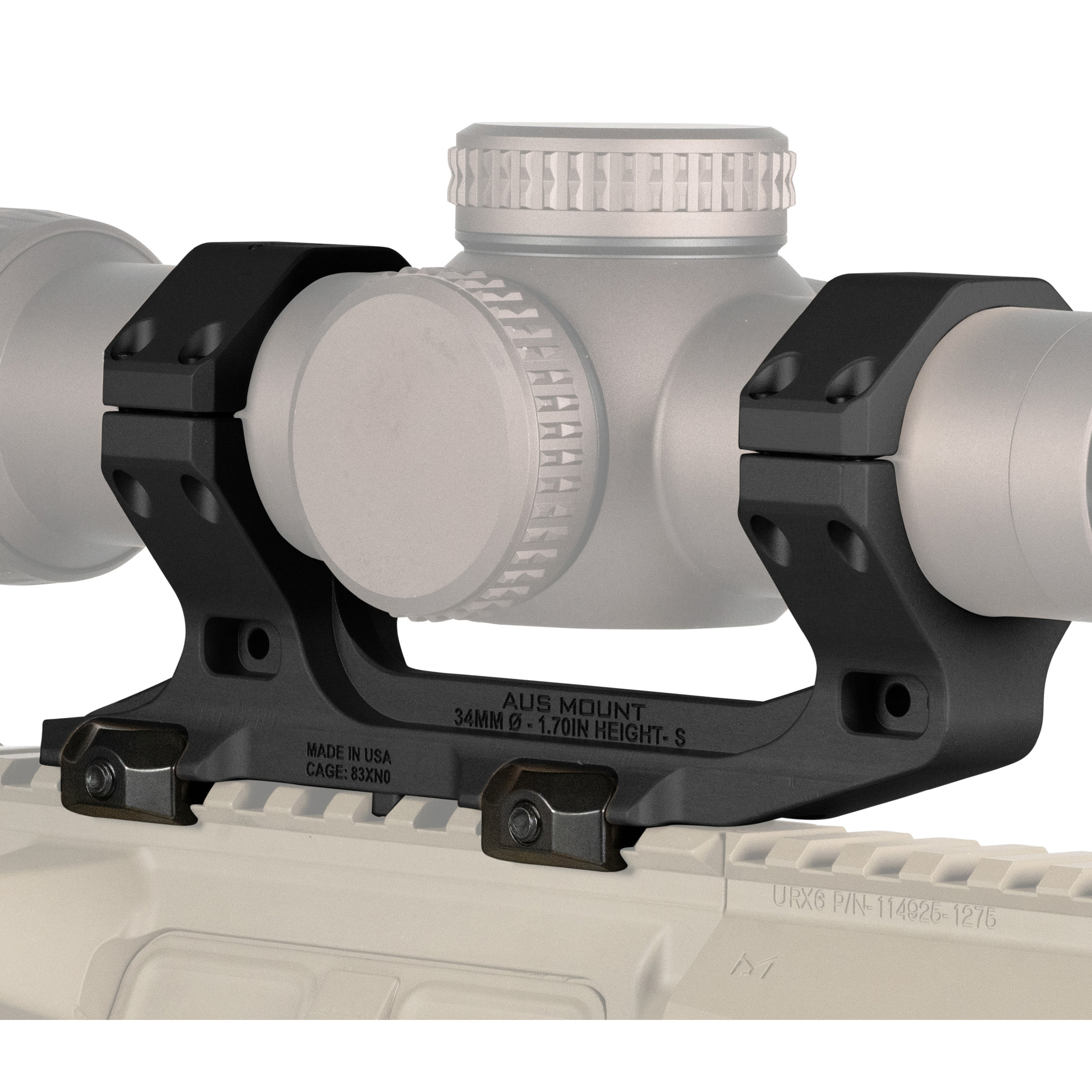 Reptilia AUS Optic Mount 34mm 7075-T6 Aluminum Mil-Spec Picatinny Rail