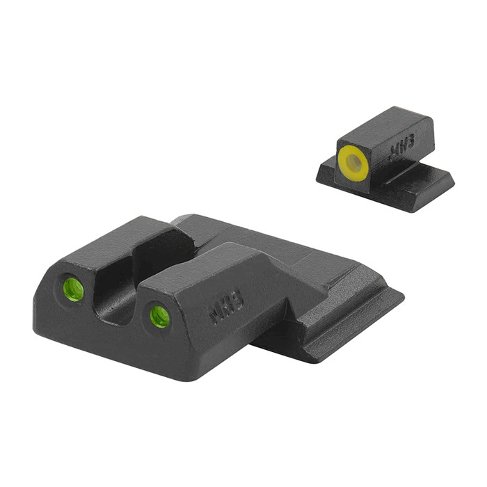 Meprolight Hyper-Bright Yellow Ring Front Green Rear Sights for S&W M&P Shield Shield Plus