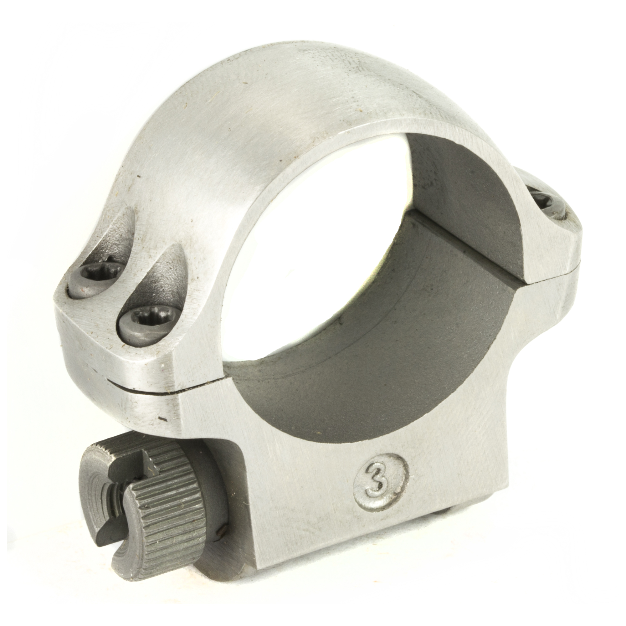 Ruger 90281 3K Scope Ring Silver 1 Inch Low for 1 Inch Scope Tube up to 32mm