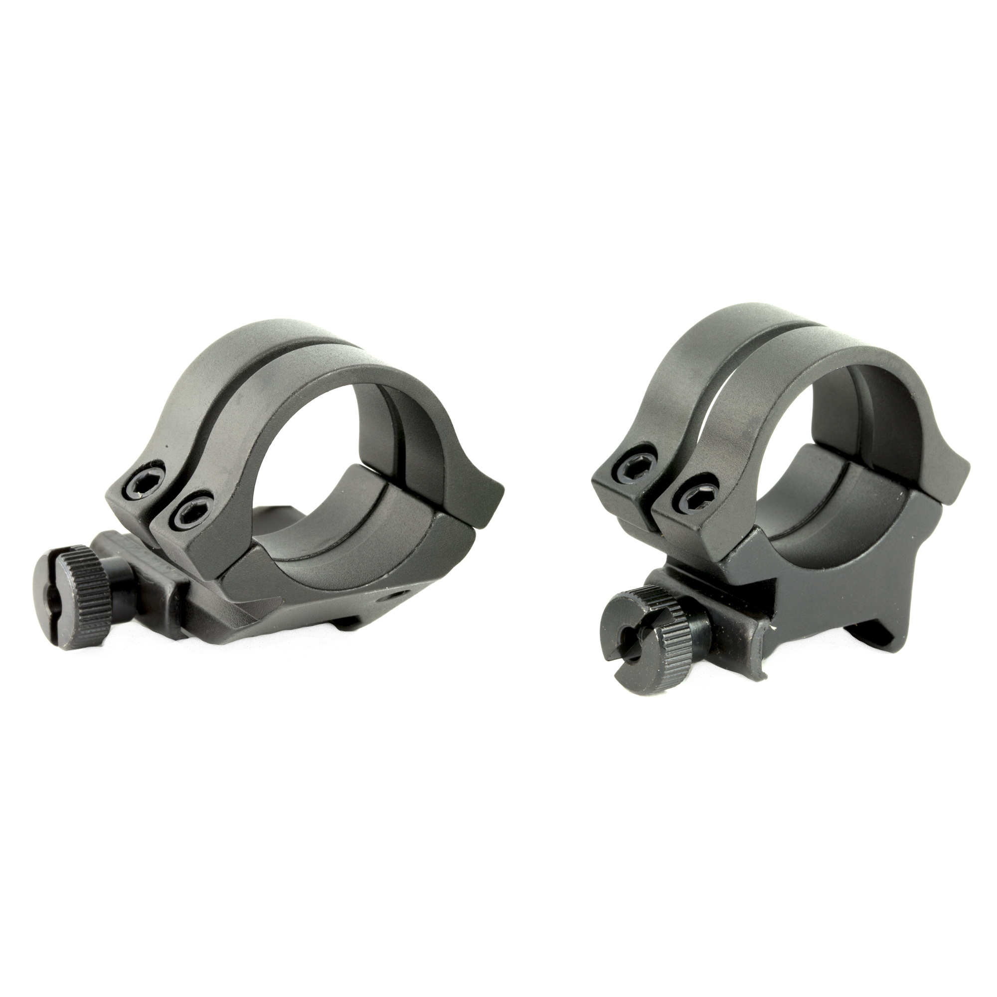 Weaver Quad Lock Detachable Rings 1in High Extended Matte for 1in Scope Mounting