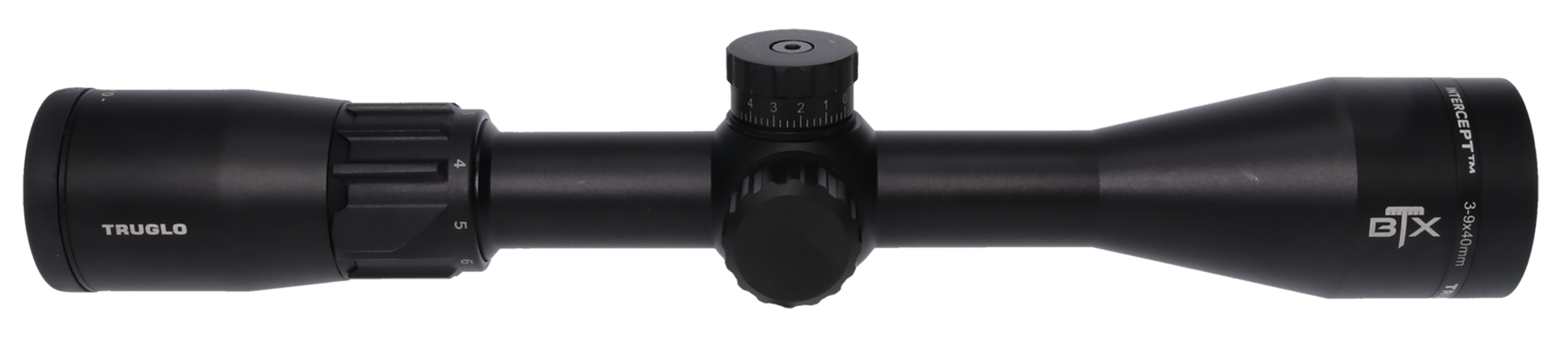 Truglo Intercept Rifle Scope Btx 3-9x40 Dup MOA Turrets for 350 Legend 450 Bushmaster Ballistic Turret Xchange