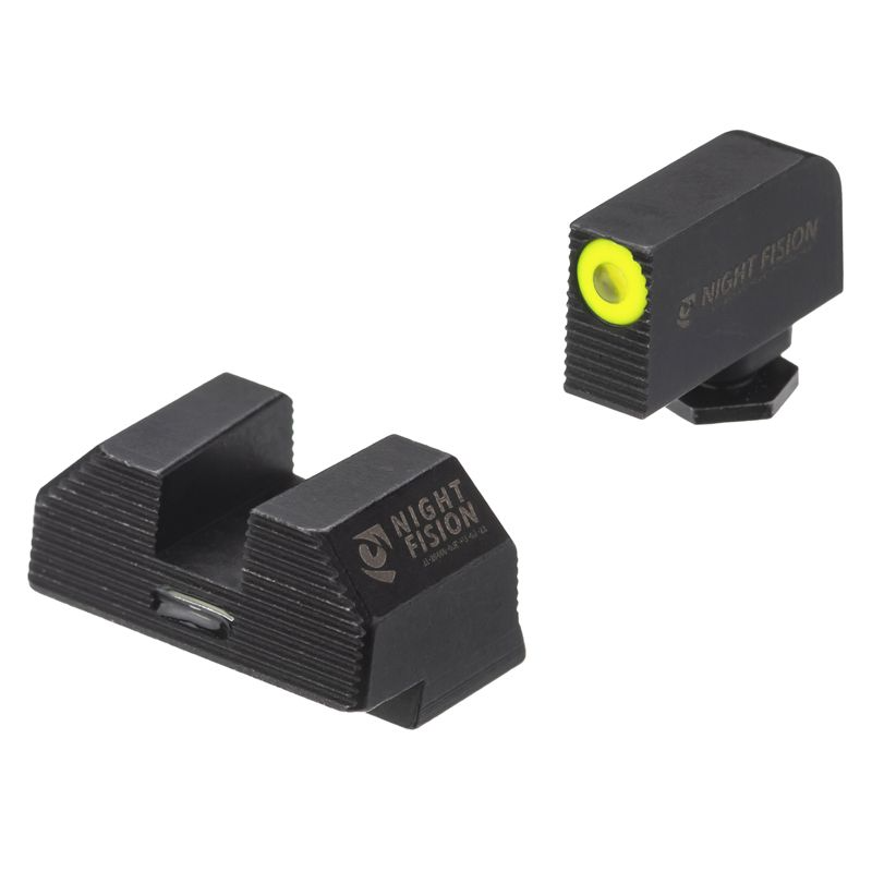 Night Fision Costa Ludus Glock MOS 43x Night Sight Yellow Front Green Rear