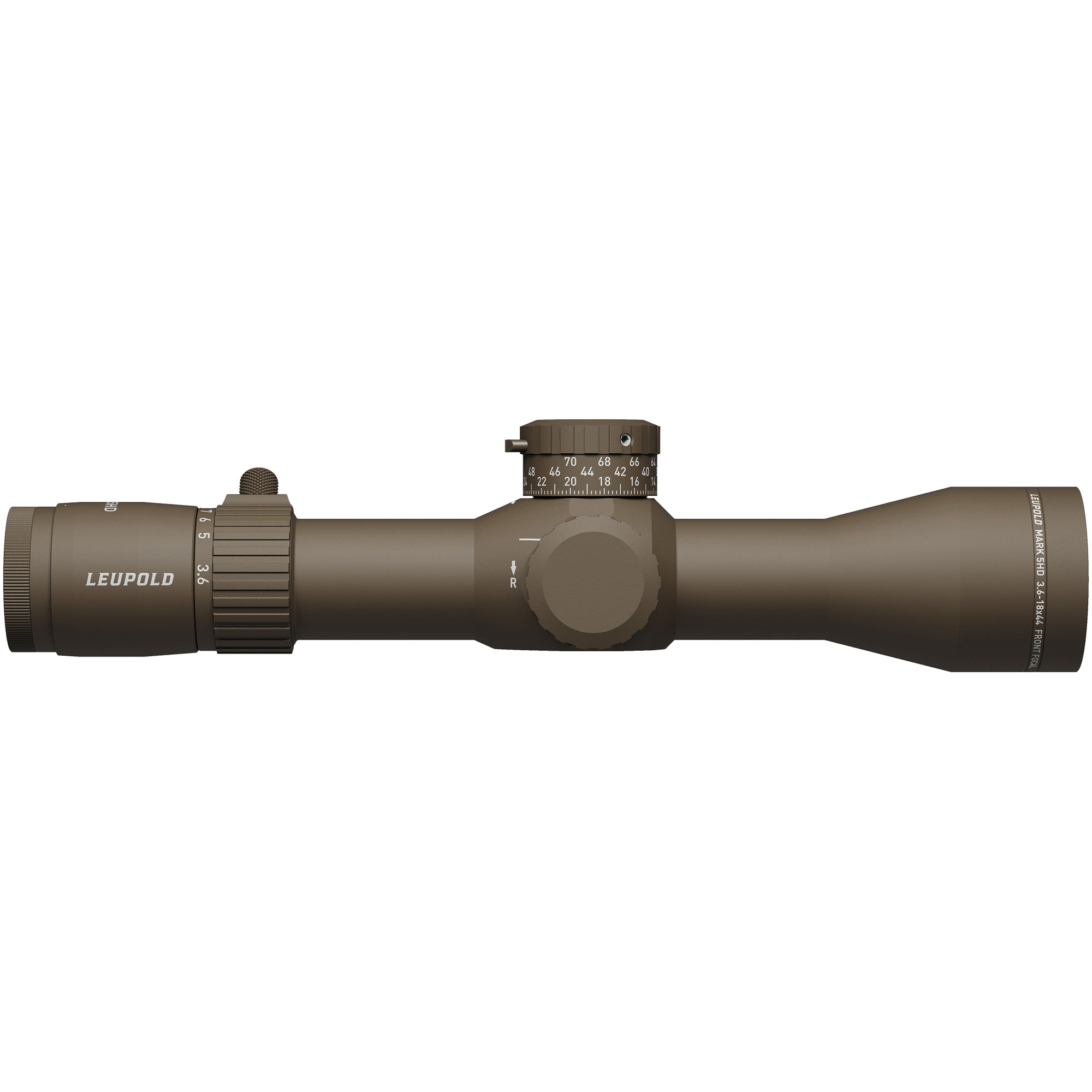 Leupold Mark 5HD 3.6-18x44 35mm Tube FFP PR1 MOA Reticle Flat Dark Earth