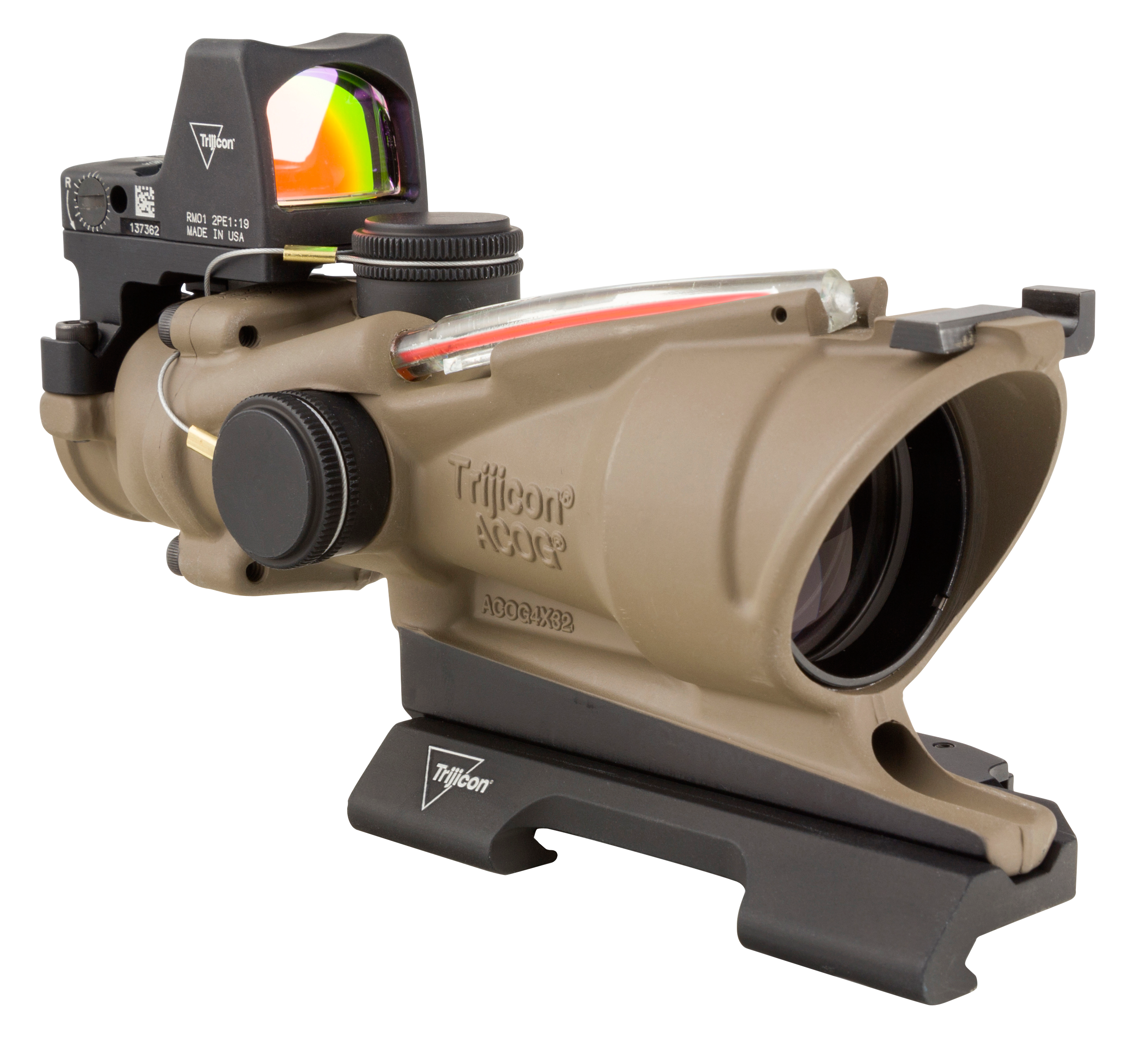 Trijicon Acog Ecos 4x32 Illuminated Red Crosshair 223 Bdc Reticle
