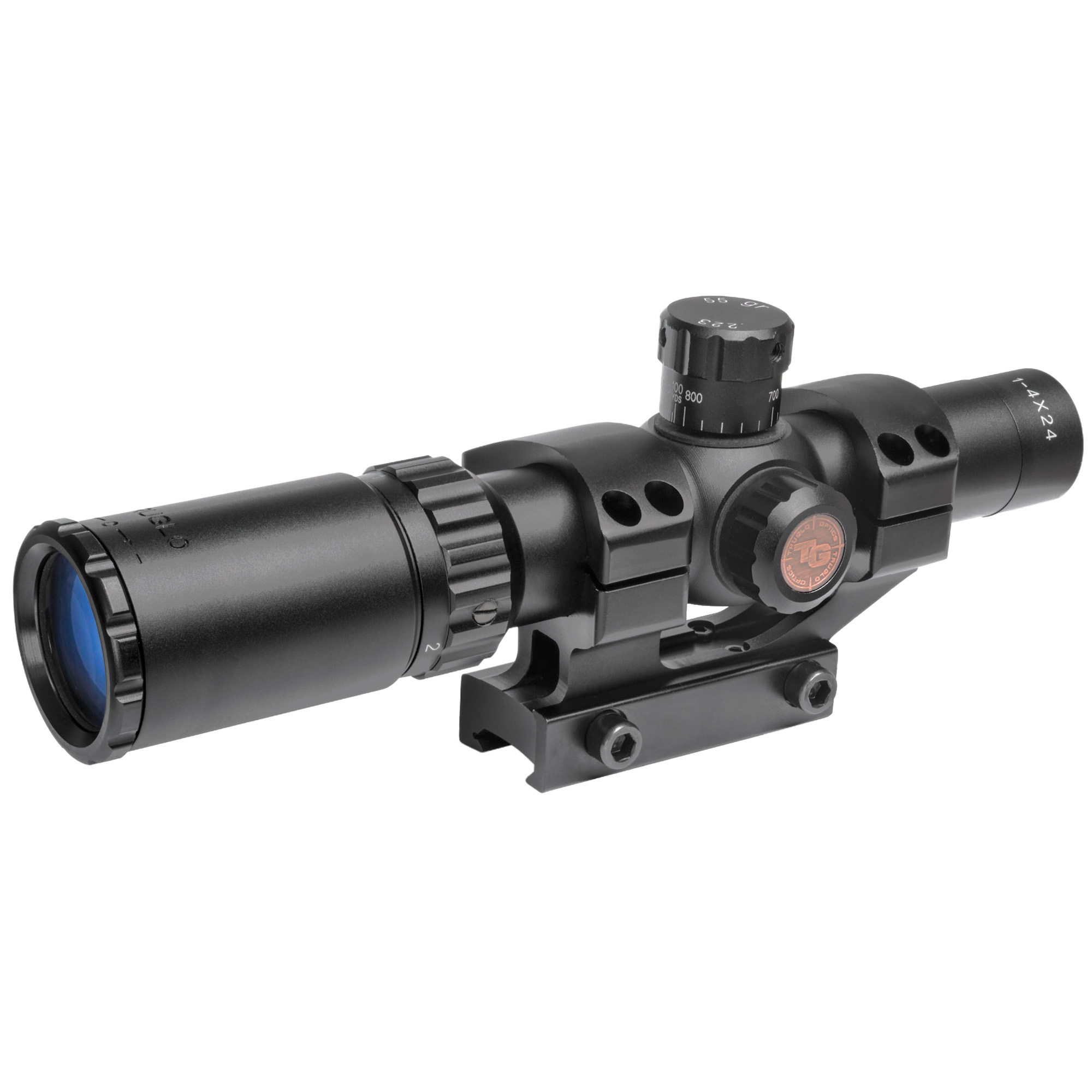 Truglo Tru-Brite 30 1-4x 24mm Mil-Dot Scope 30mm Tube BDC Turrets