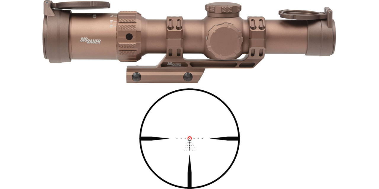 Sig Sauer Tango-MSR Coyote 1-6x24mm 30mm Tube Second Focal Plane Rifle Scope