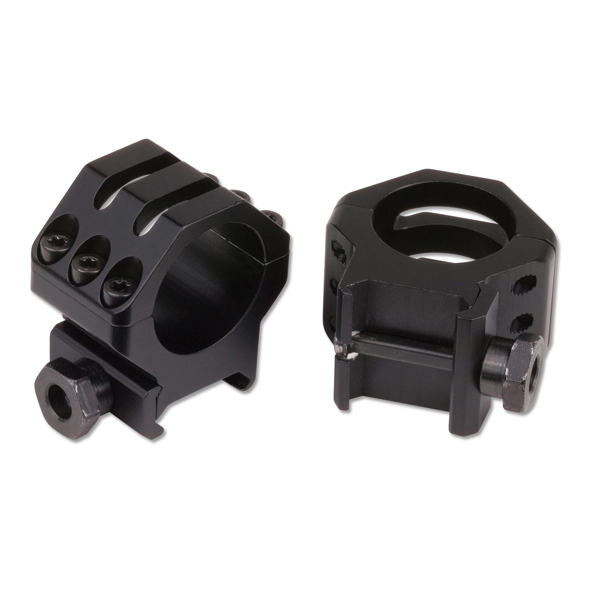 Weaver 6-Hole Aluminum Scope Rings Matte 1 Inch Extra High Tactical