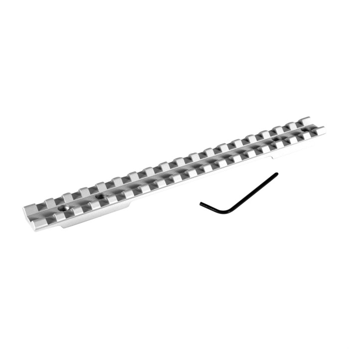 Egw Savage 110-116 Round Back Long Action 0 MOA Silver Picatinny Rail Base