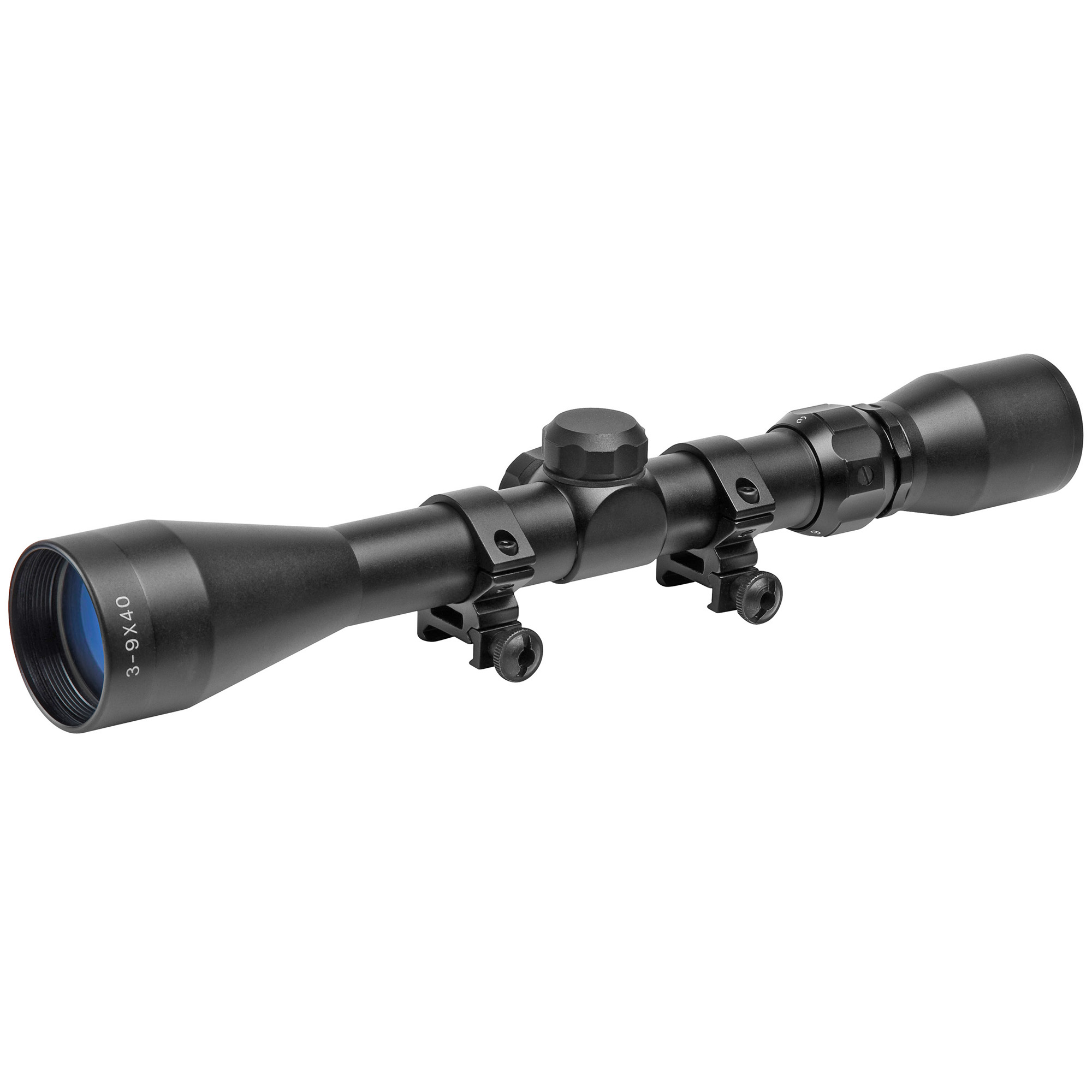 Truglo Trushot 3-9x40mm Rifle Scope 1in Tube Weaver Rings Duplex Reticle